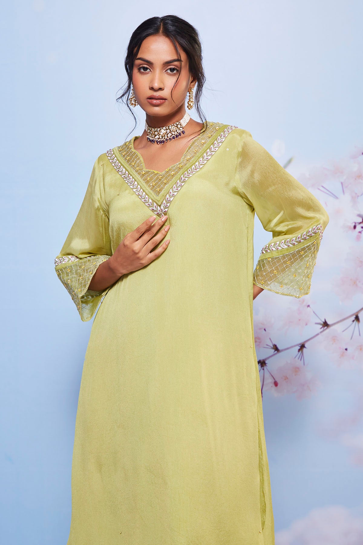 Mint A-Line Kurta & Palazzo