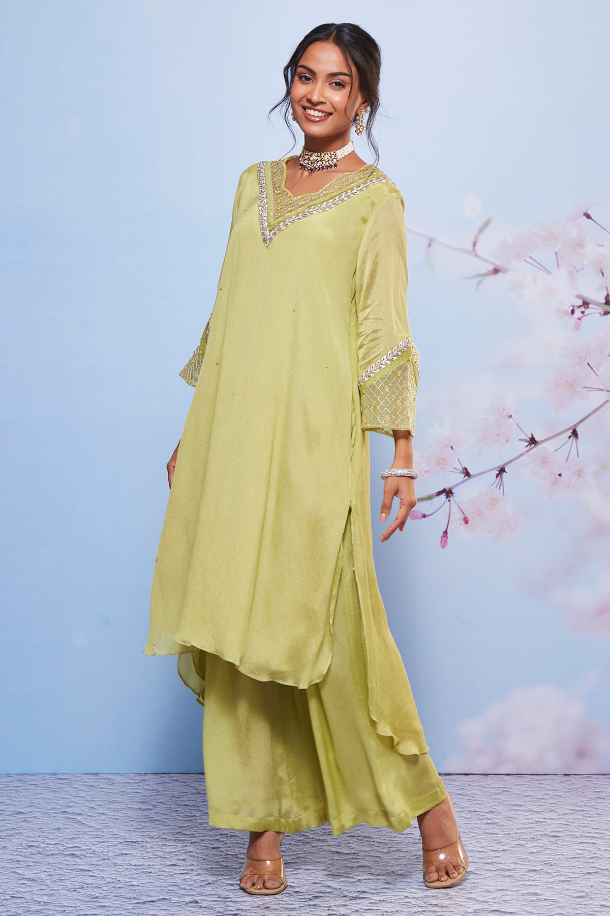Mint A-Line Kurta & Palazzo