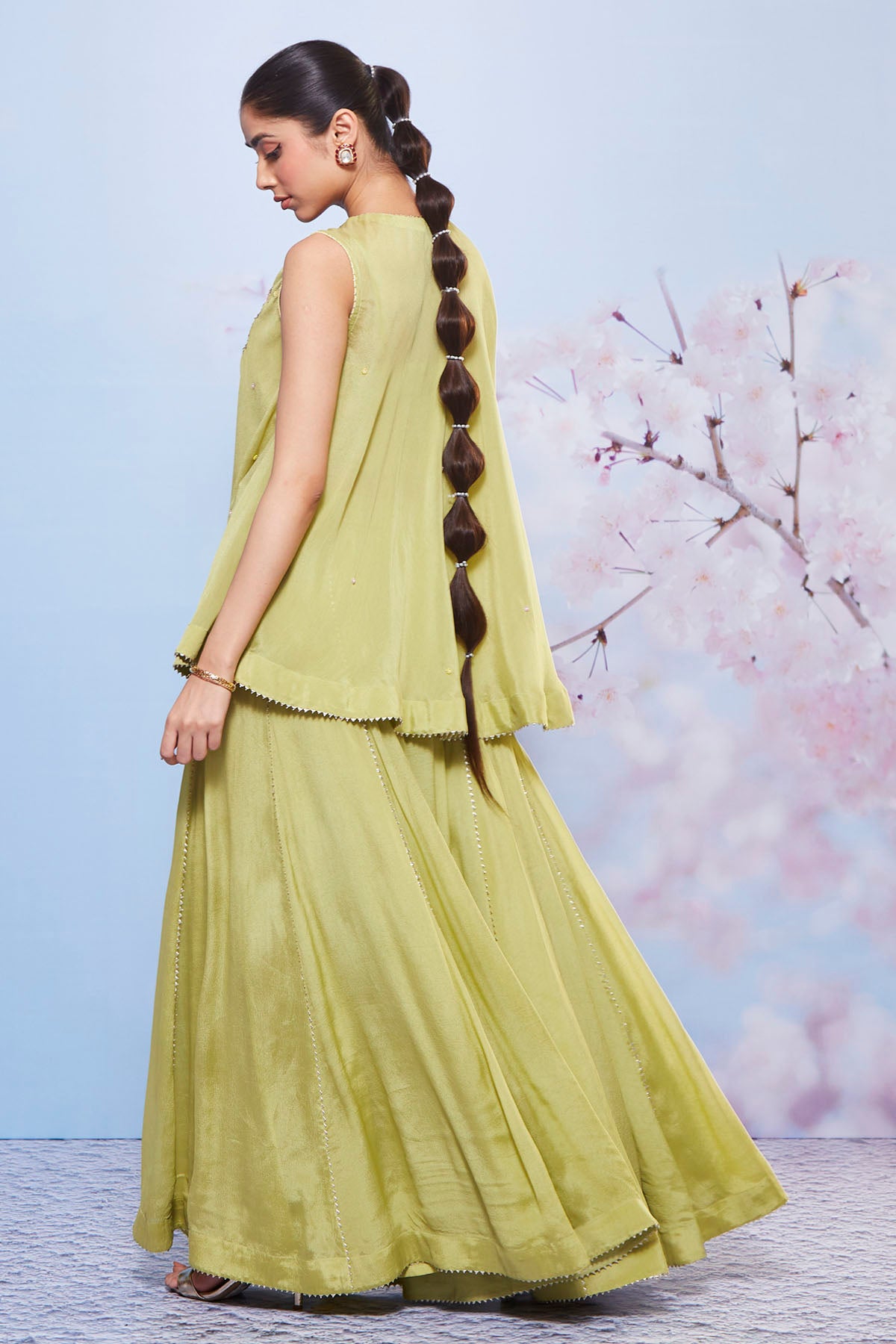 Mint A-Line Kurta & Sharara Set