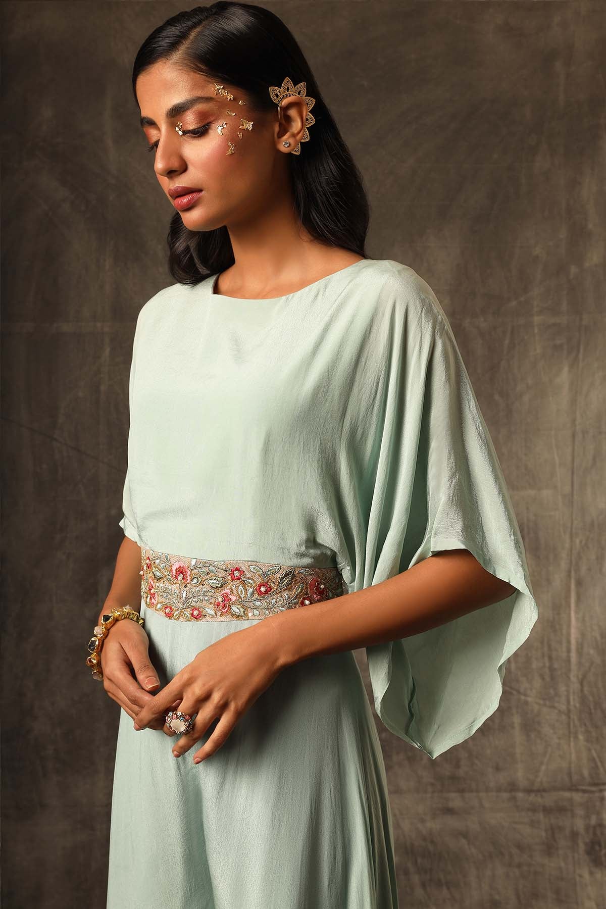 Mint Blue Patchwork Jumpsuit