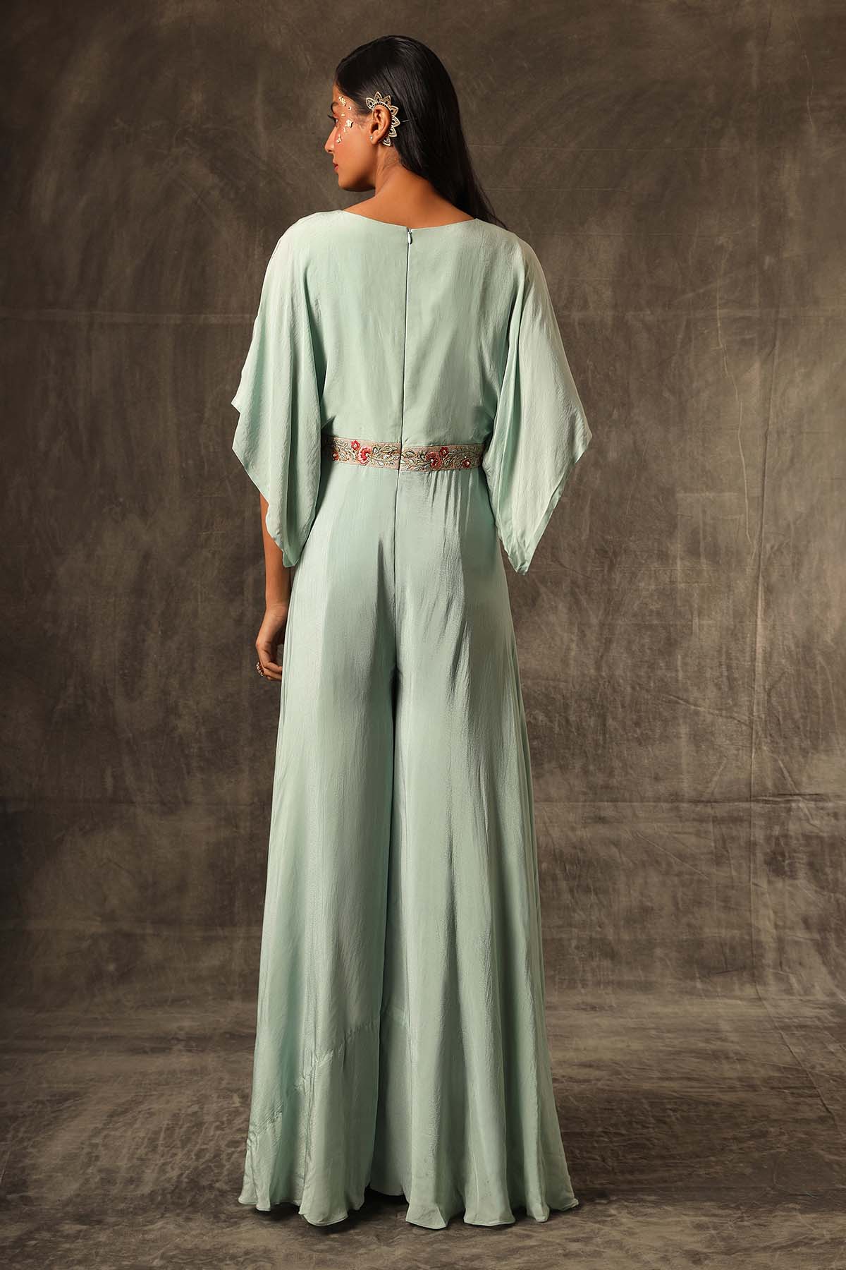 Mint Blue Patchwork Jumpsuit