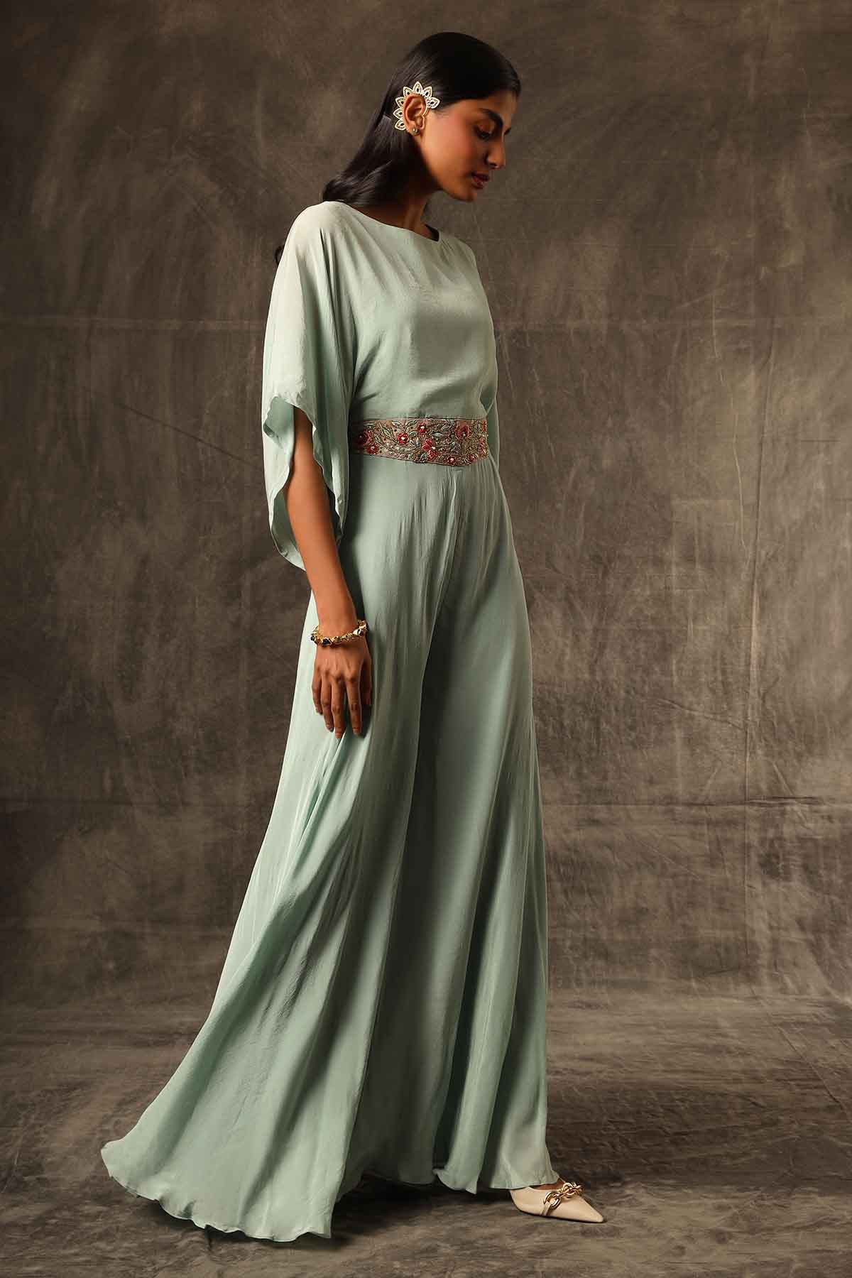 Mint Blue Patchwork Jumpsuit