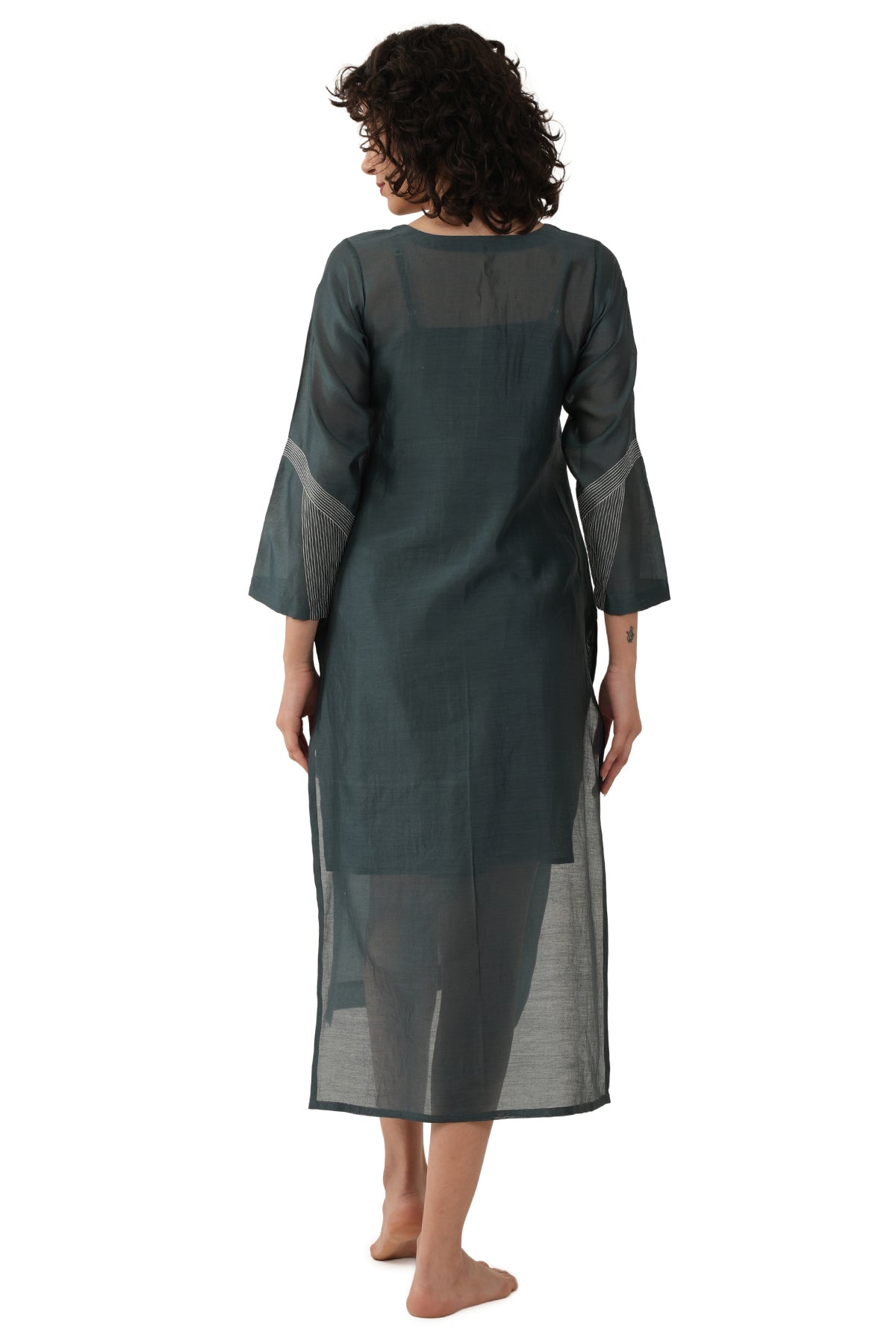 Mint Chawal Takka Midi Dress
