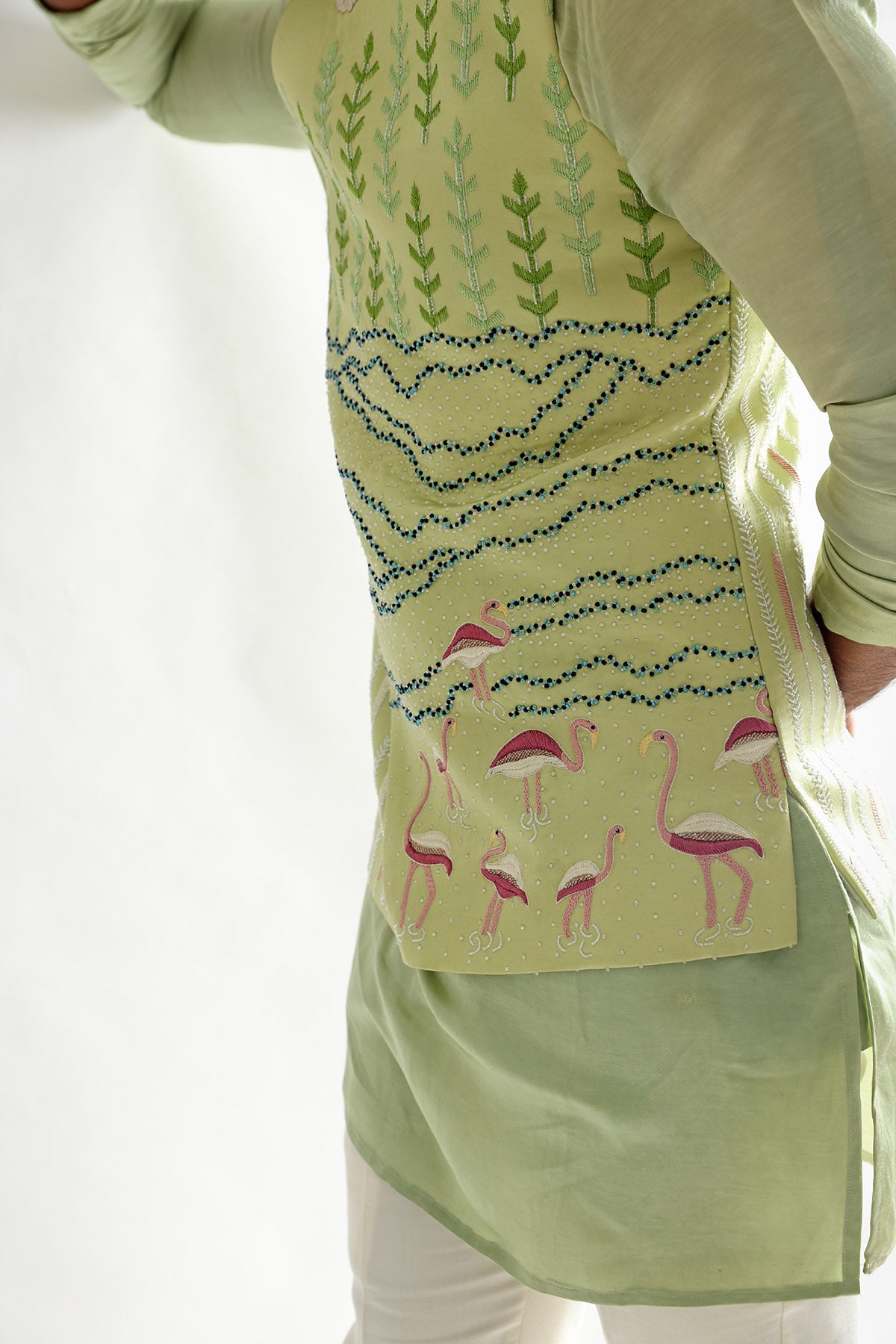 Mint Green Asymmetric Kurta Set