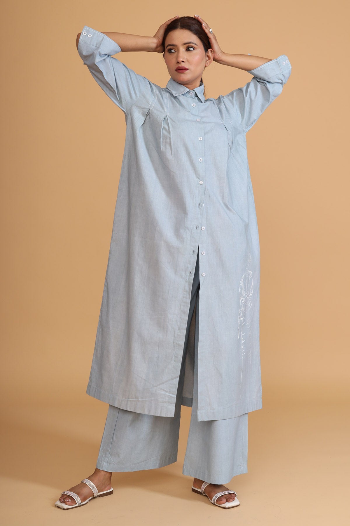 Mint Green Broad Bottom Pants - Comfortable Cotton Poplin Bottoms