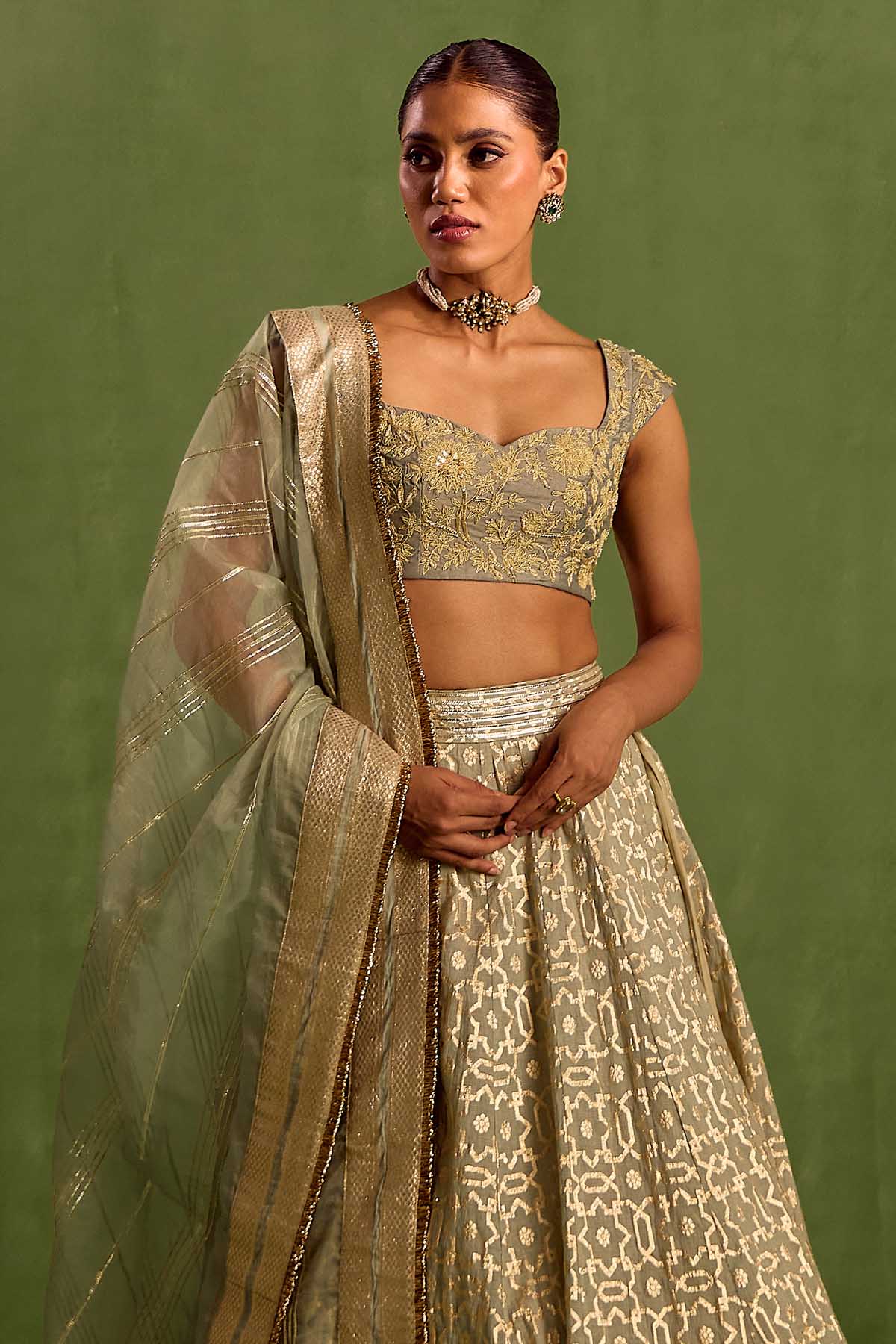 Mint Green Dori Lehenga Set