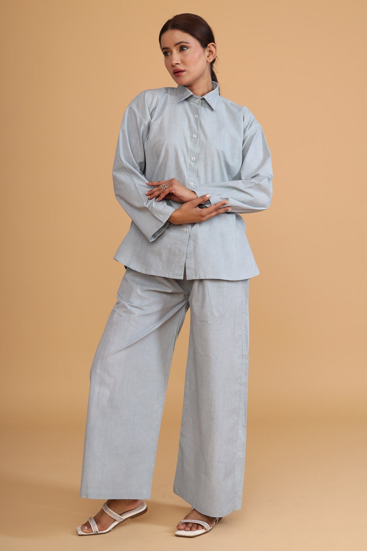 Mint Green Front Pleated Pants