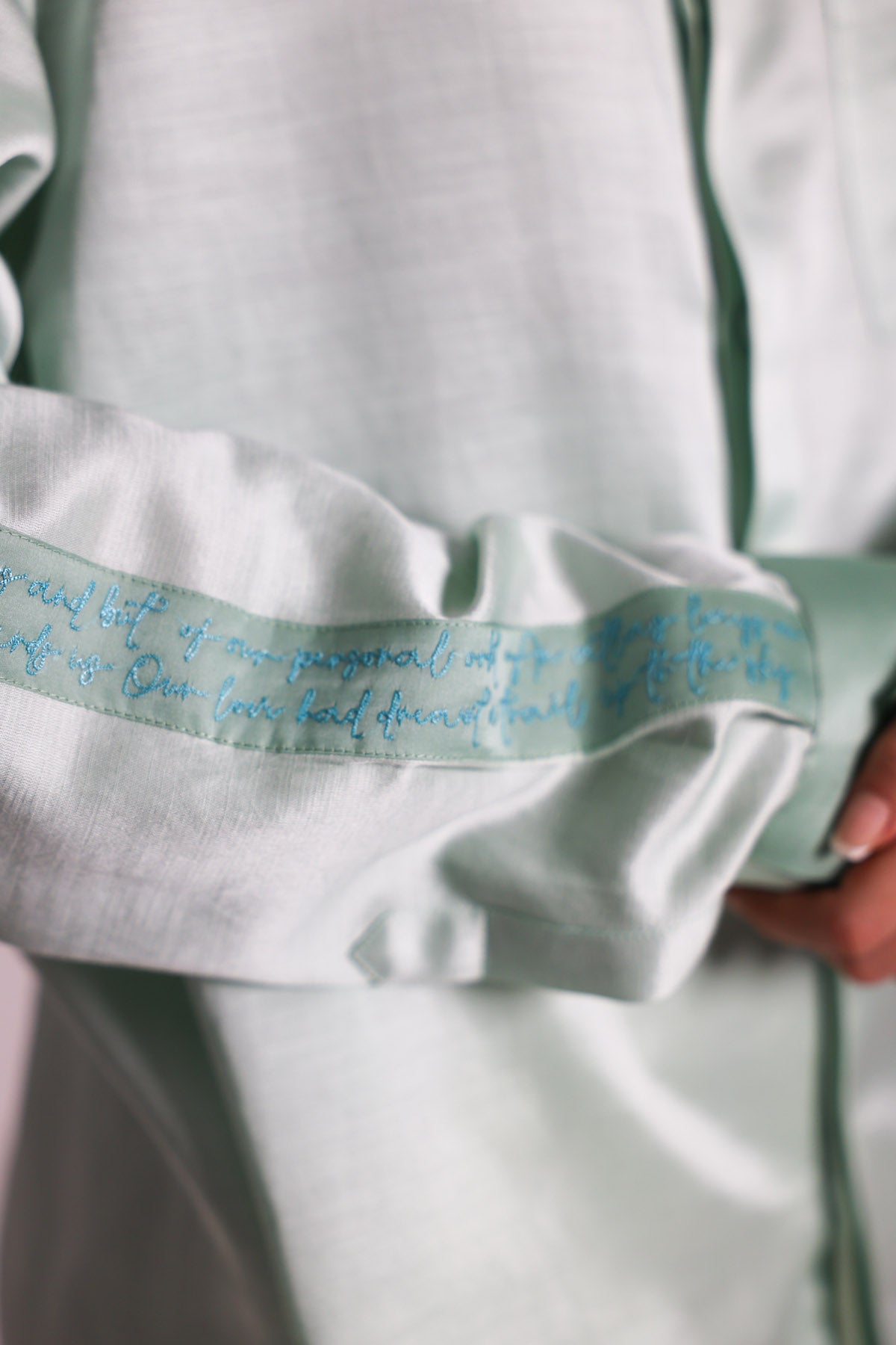 Mint Green Linen Satin Shirt