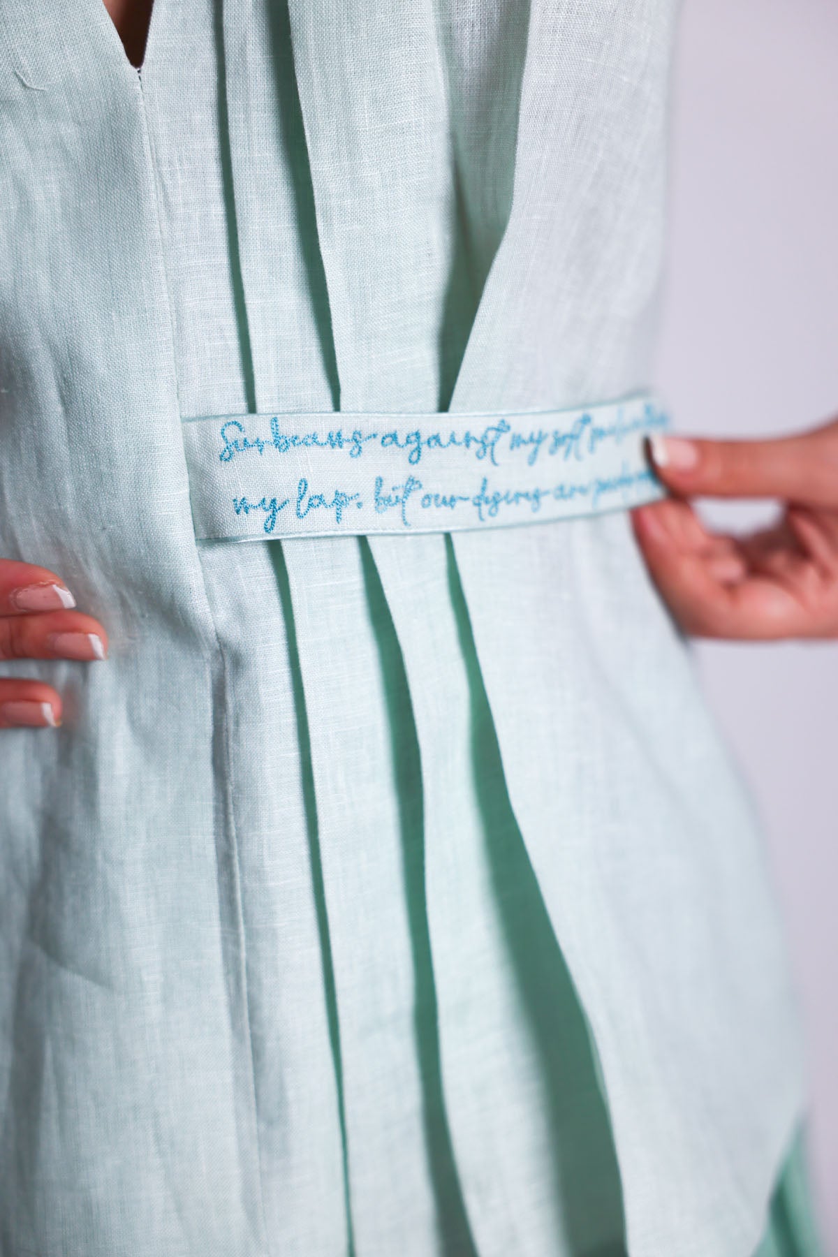 Mint Green Pleated Drape Top