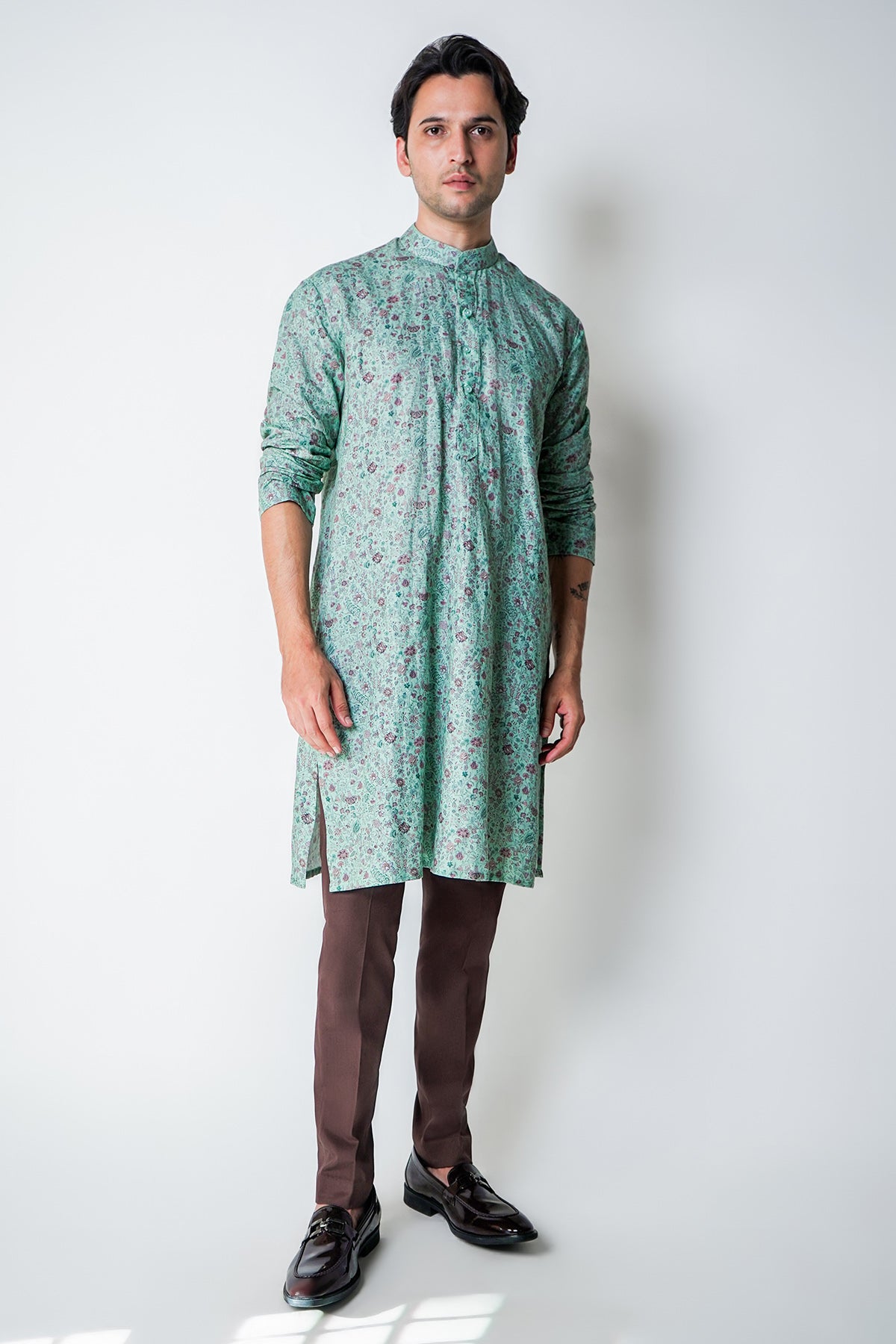 Mint Green Printed Kurta Set