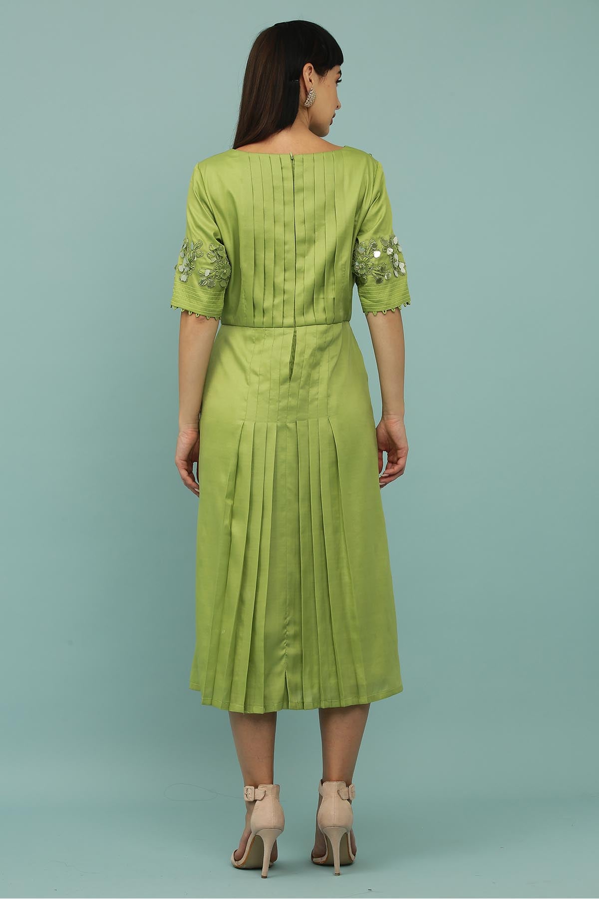 Mint Green Silk Blend Dress
