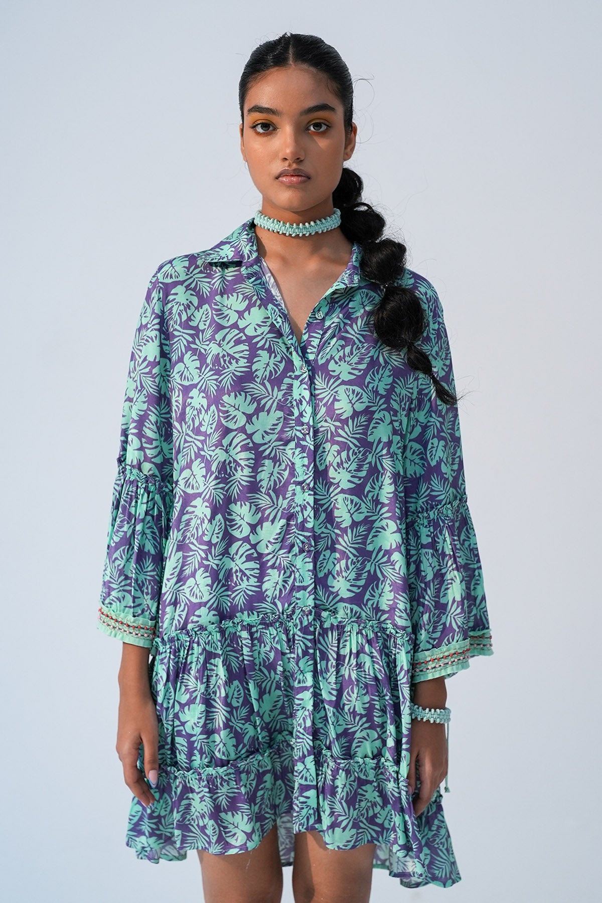 Mint Macrame Pattern Choker