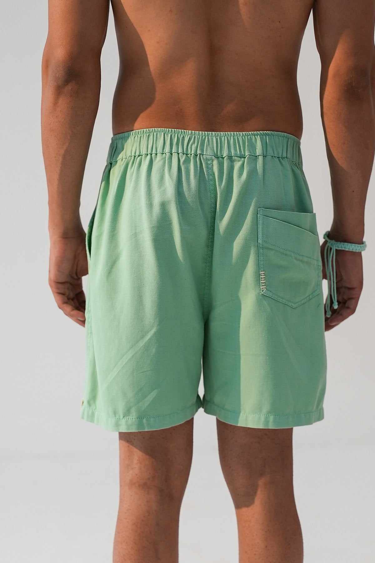 Mint Marcha Cotton Canvas Shorts