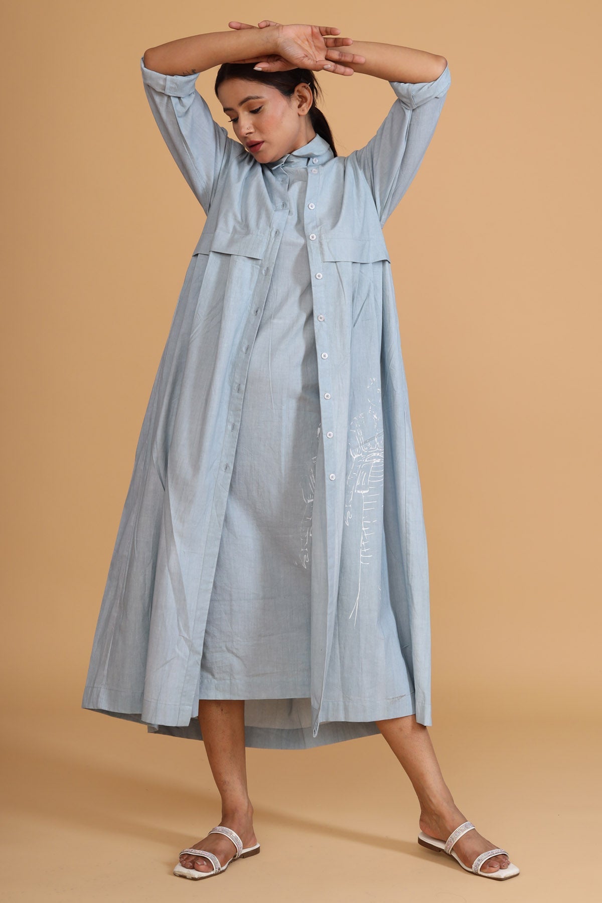 Buy Jaza Double Shade Co-ord Set & Scarf - Vibrant Chic at ScrollnShops