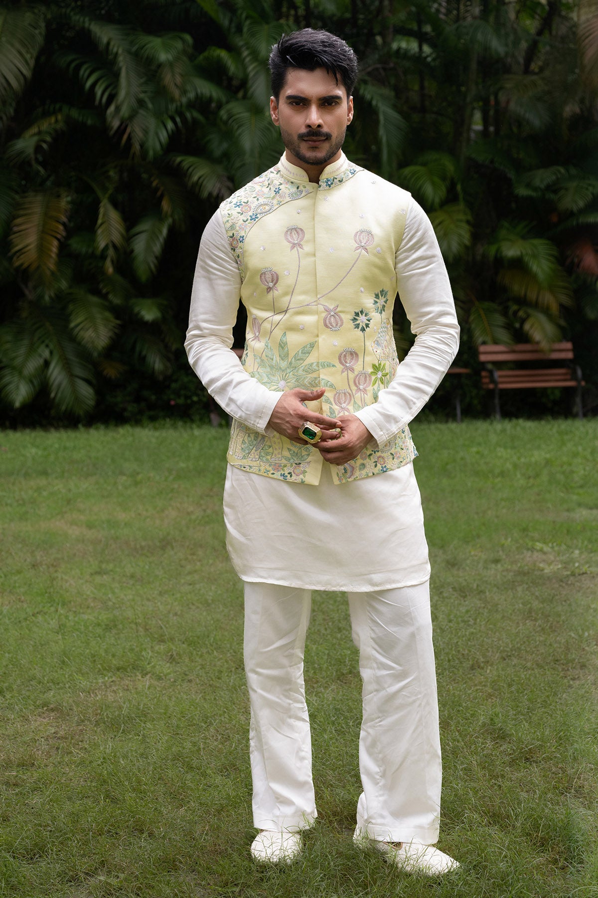 Mint Sequins Cutdana Kurta Set
