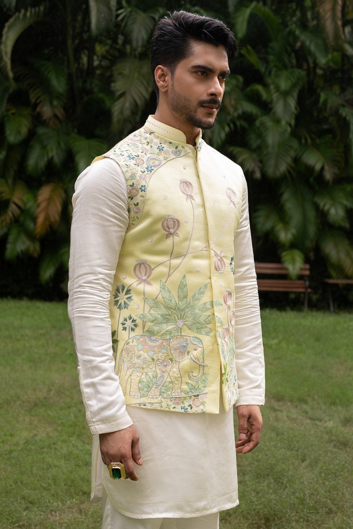 Mint Sequins Cutdana Kurta Set