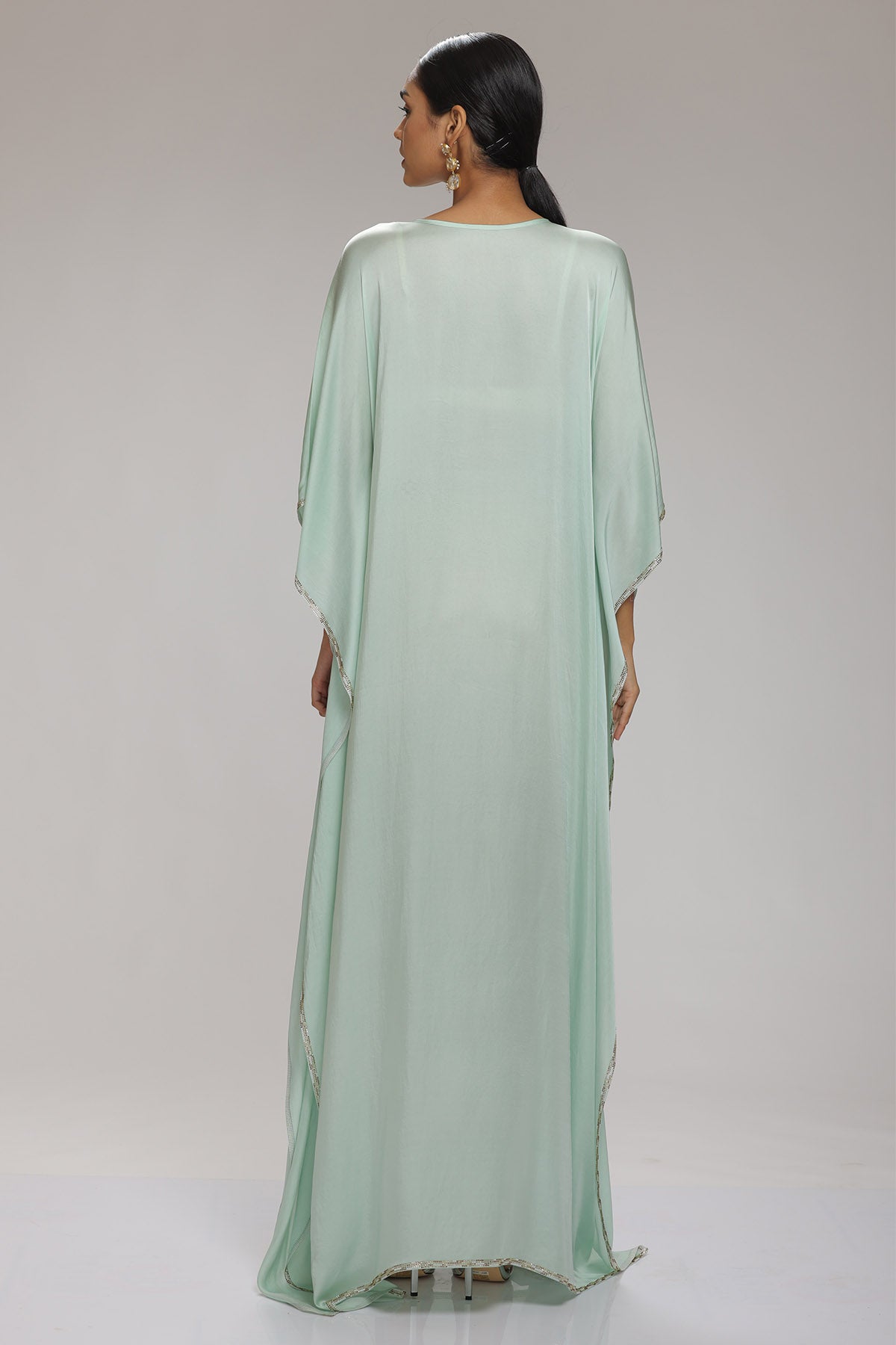 Mint Stones Embellished Kaftan