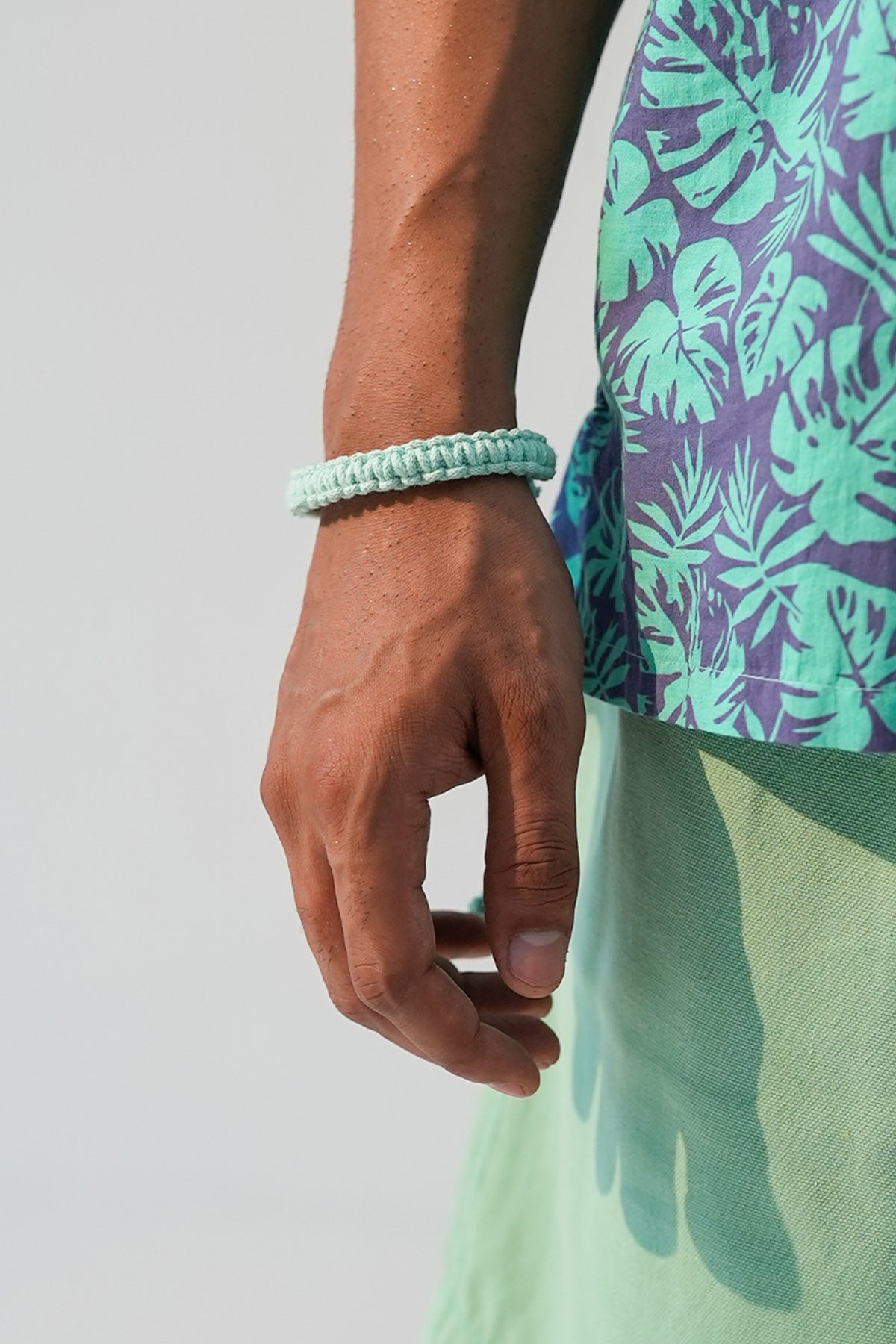 Mint Thread Knotted Bracelet