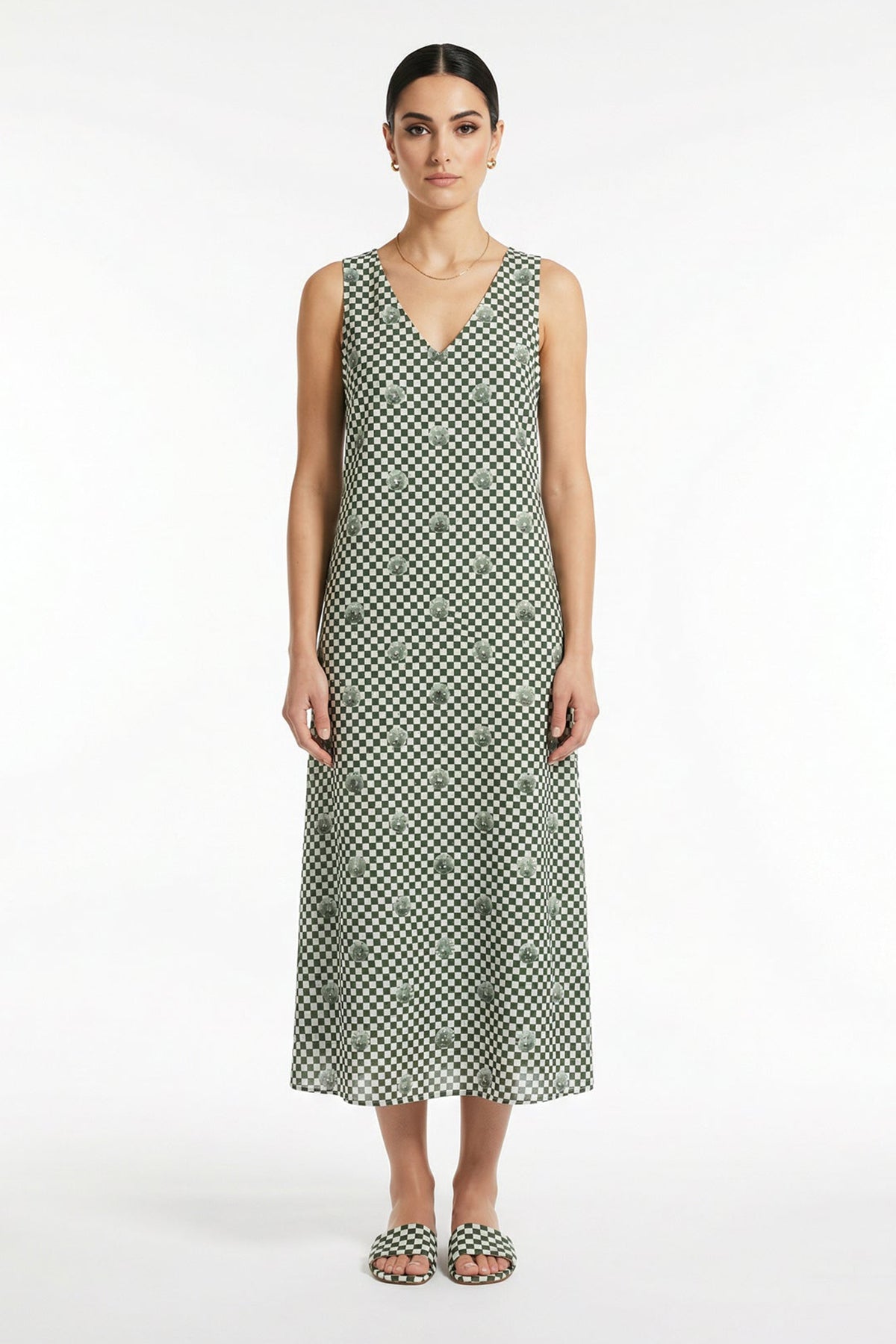 Buy Mint Viscose Fluid Midi Dress for women by Tezhhomayaa online available at scrollnshops