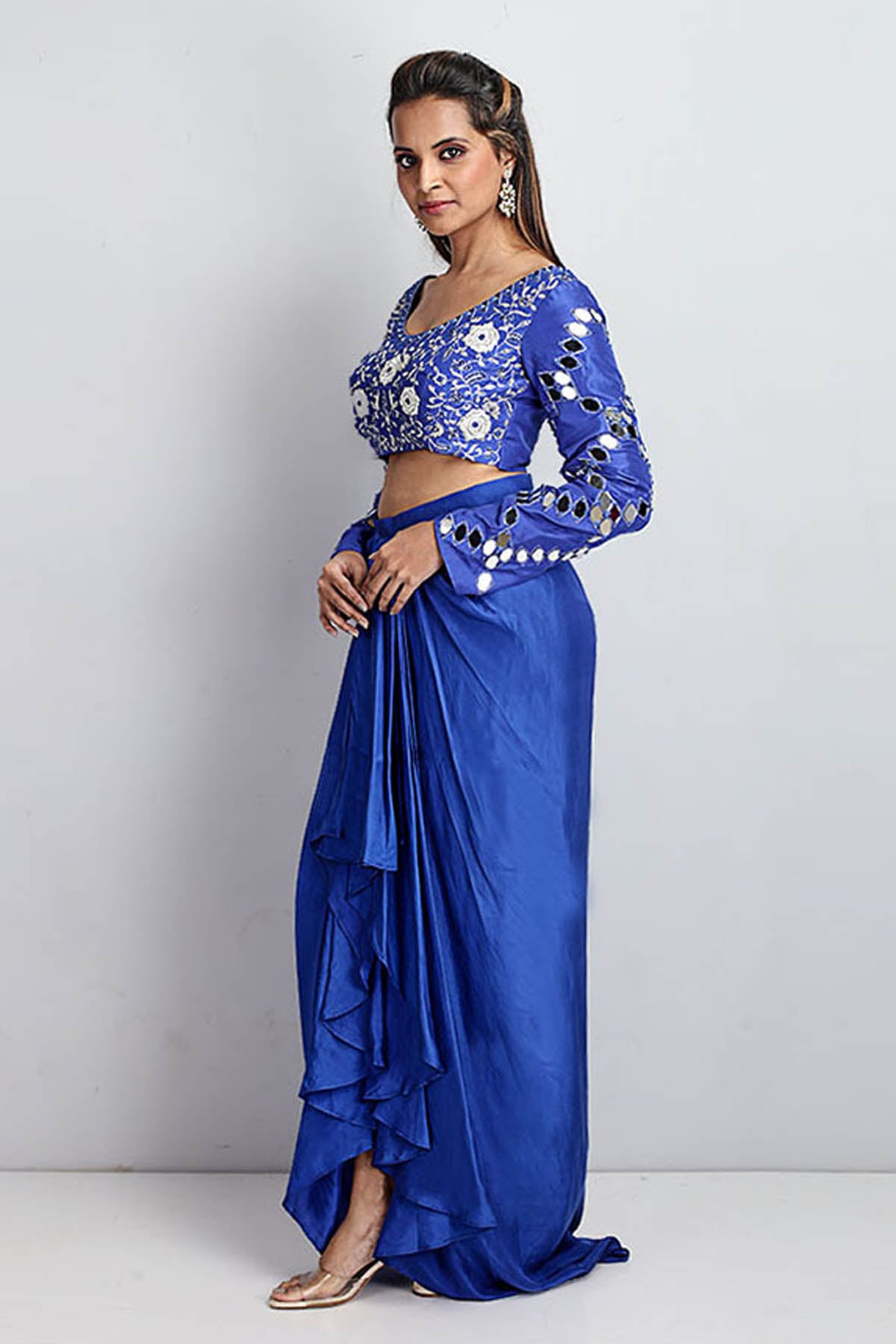 Mirror Embroidered Skirt Set