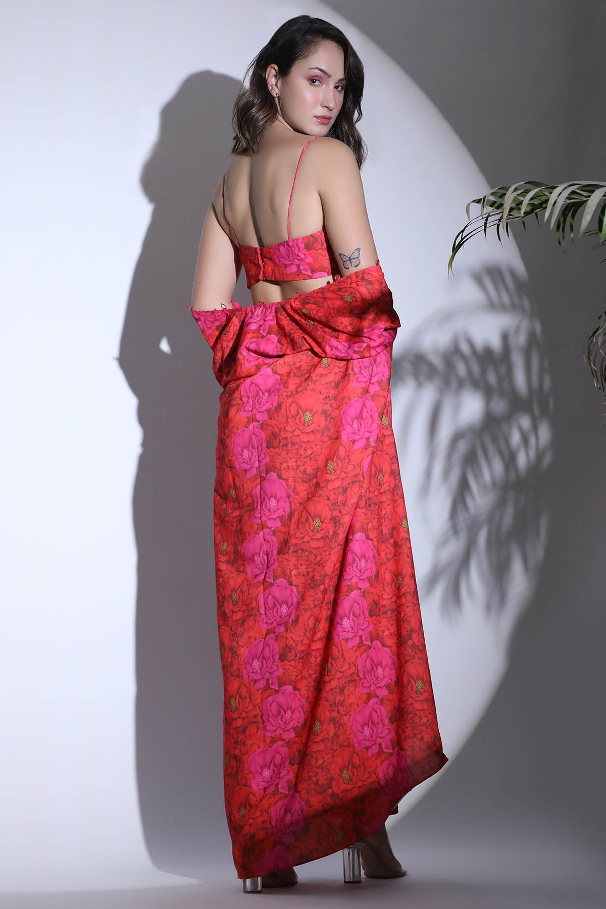 Mirror Work Adorn Cape Set