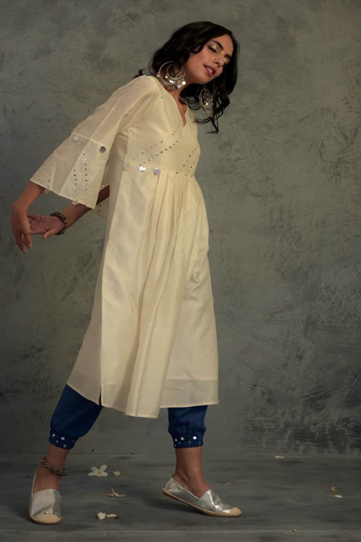 Mirror Work Multicolor Kurta Set