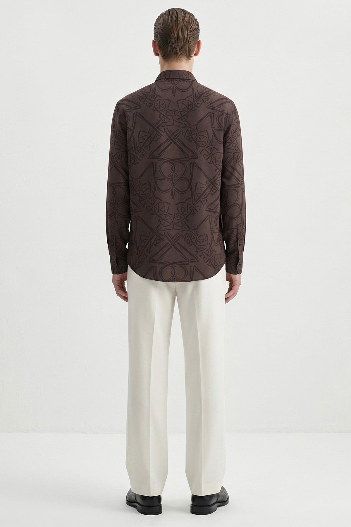 Viscose Detailing Mocha Shirt