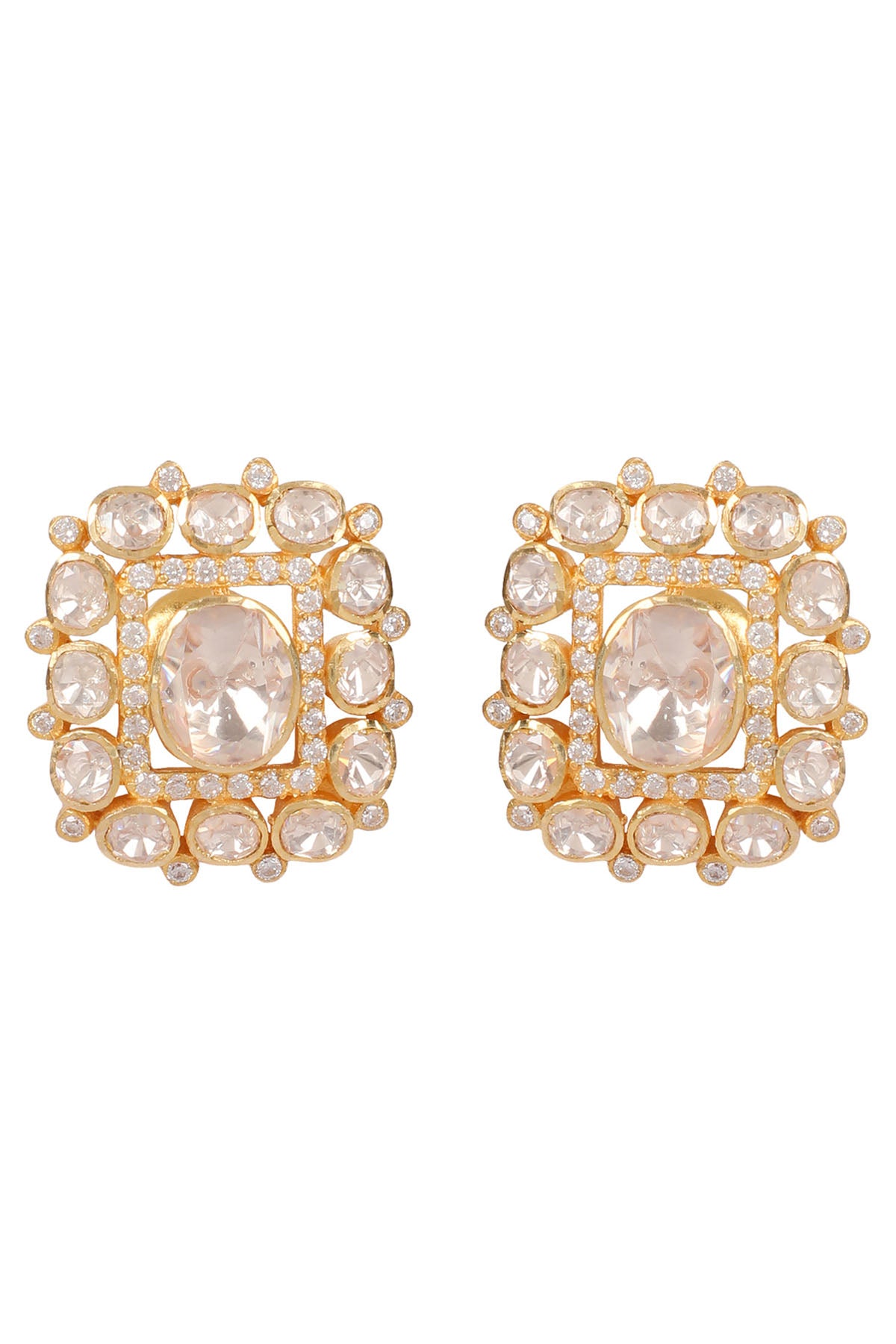 Moissanite Polki Ada Earrings