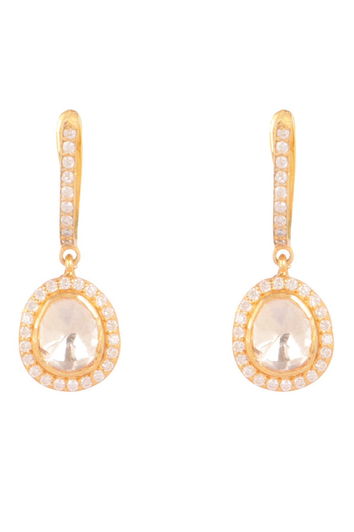 Moissanite Polki Bali Earrings
