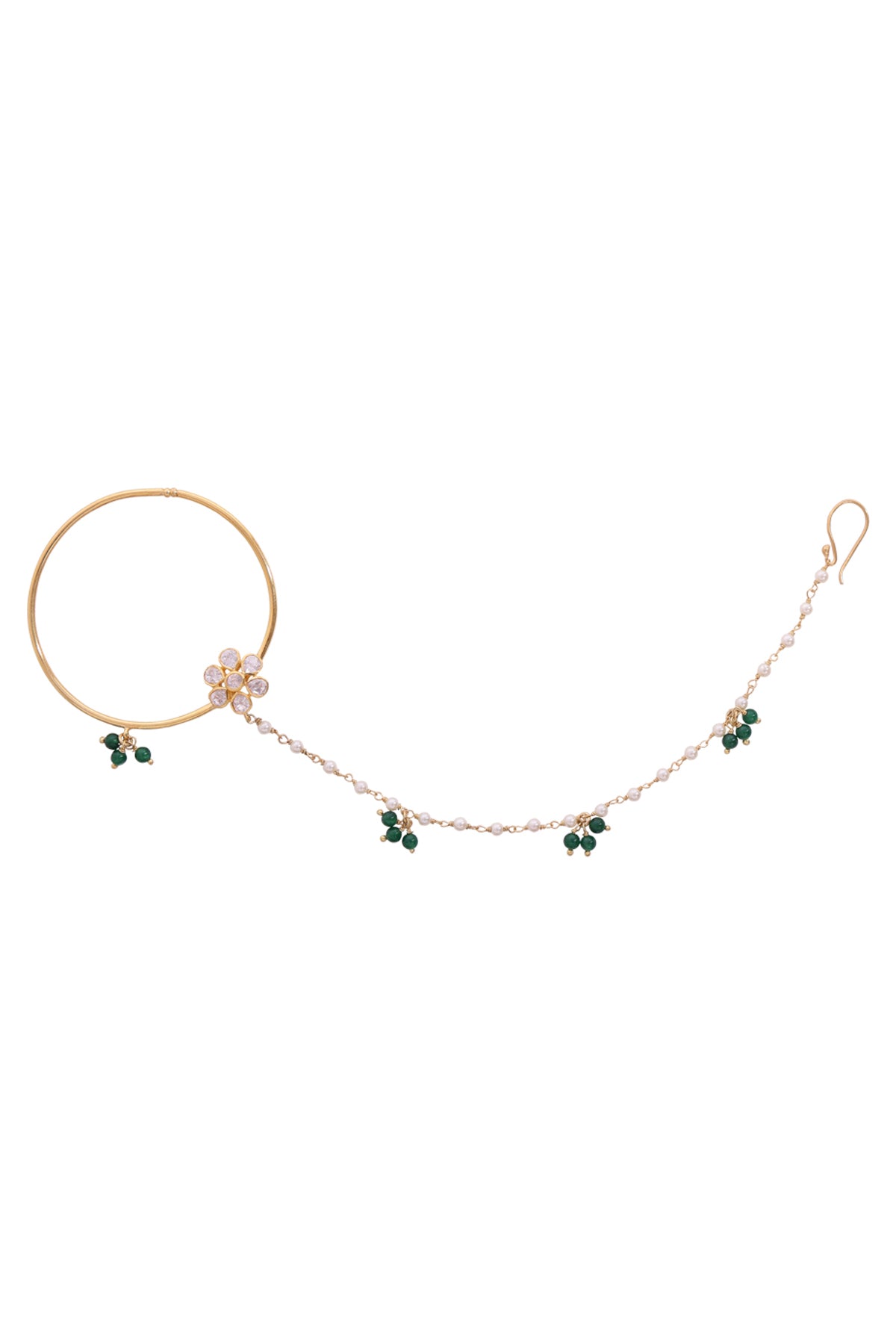 Moissanite Polki Bridal Nath