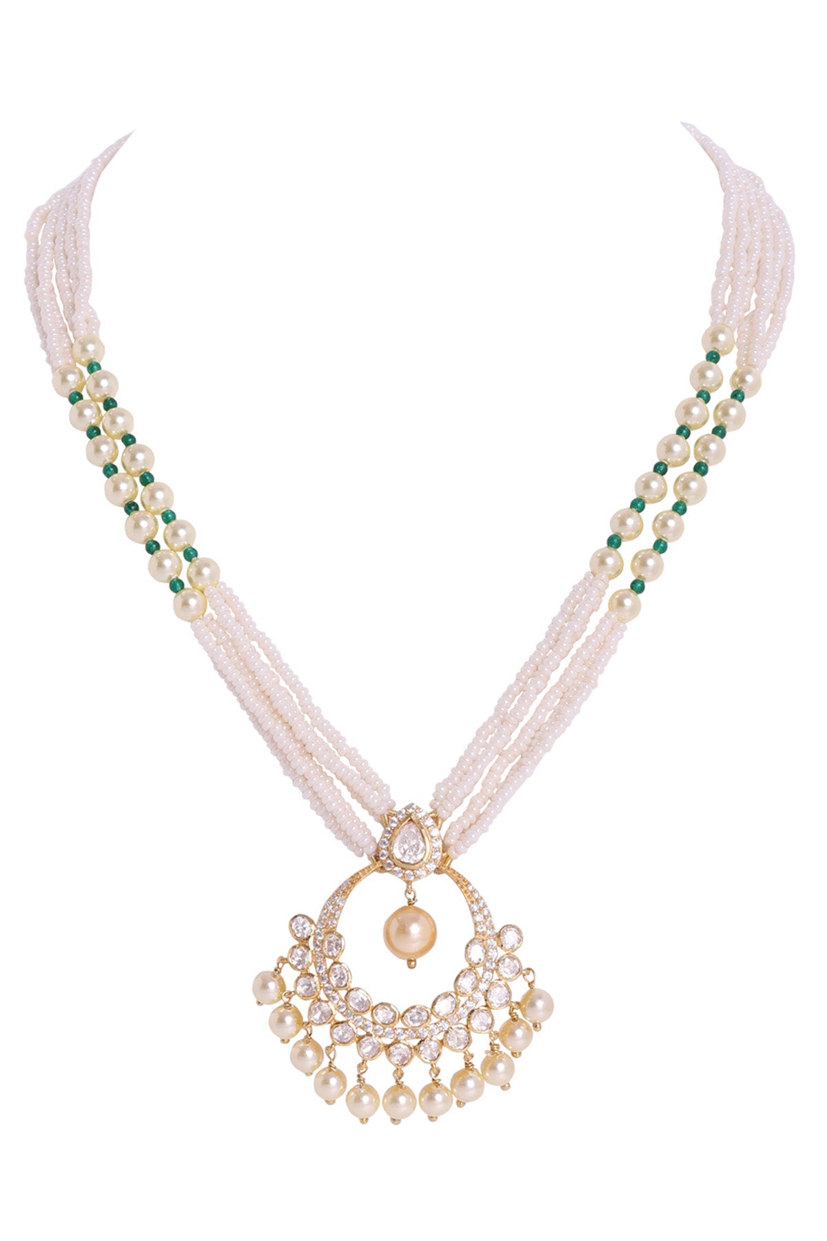 Moissanite Polki Chand Necklace