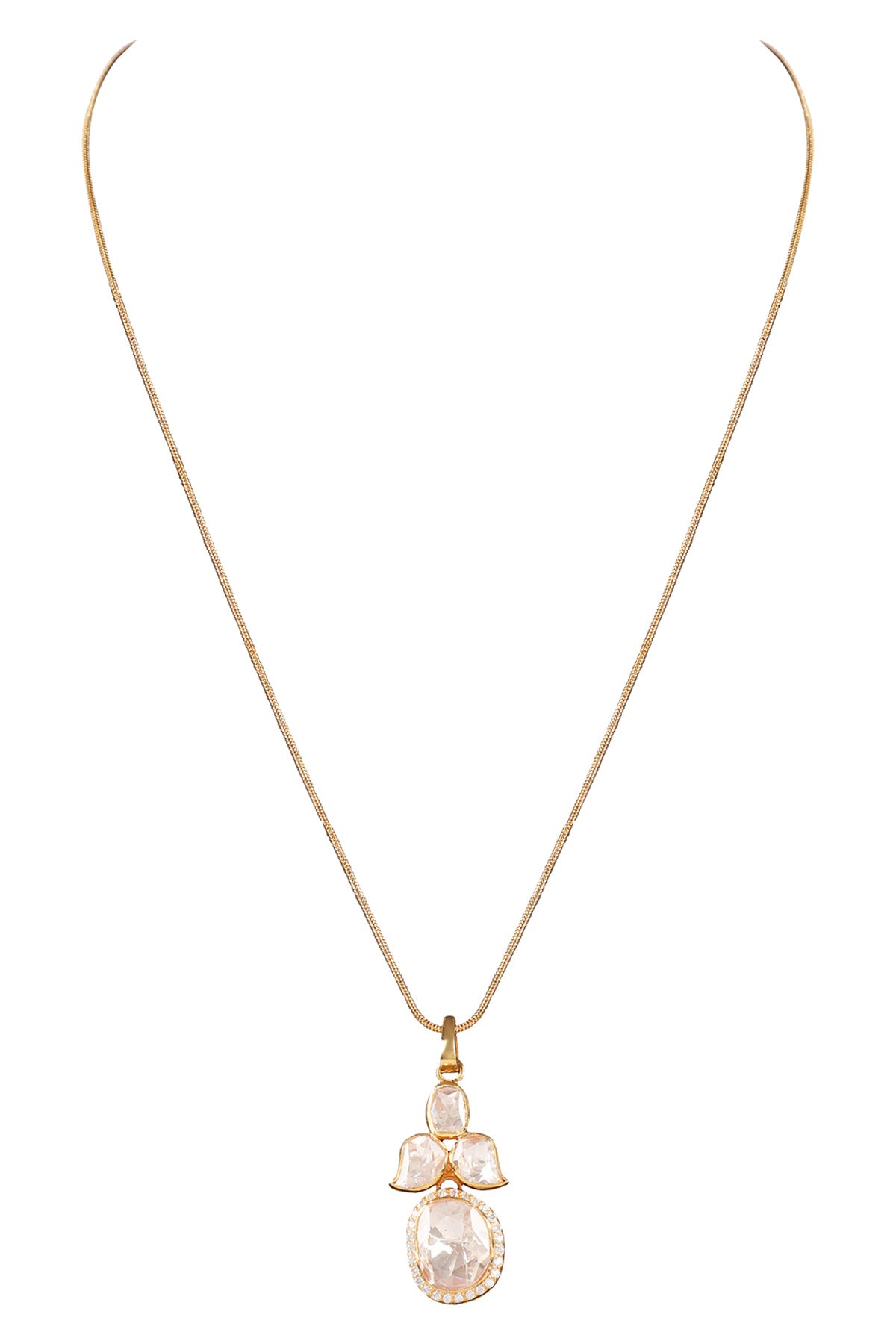 Moissanite Polki Kairi Pendant