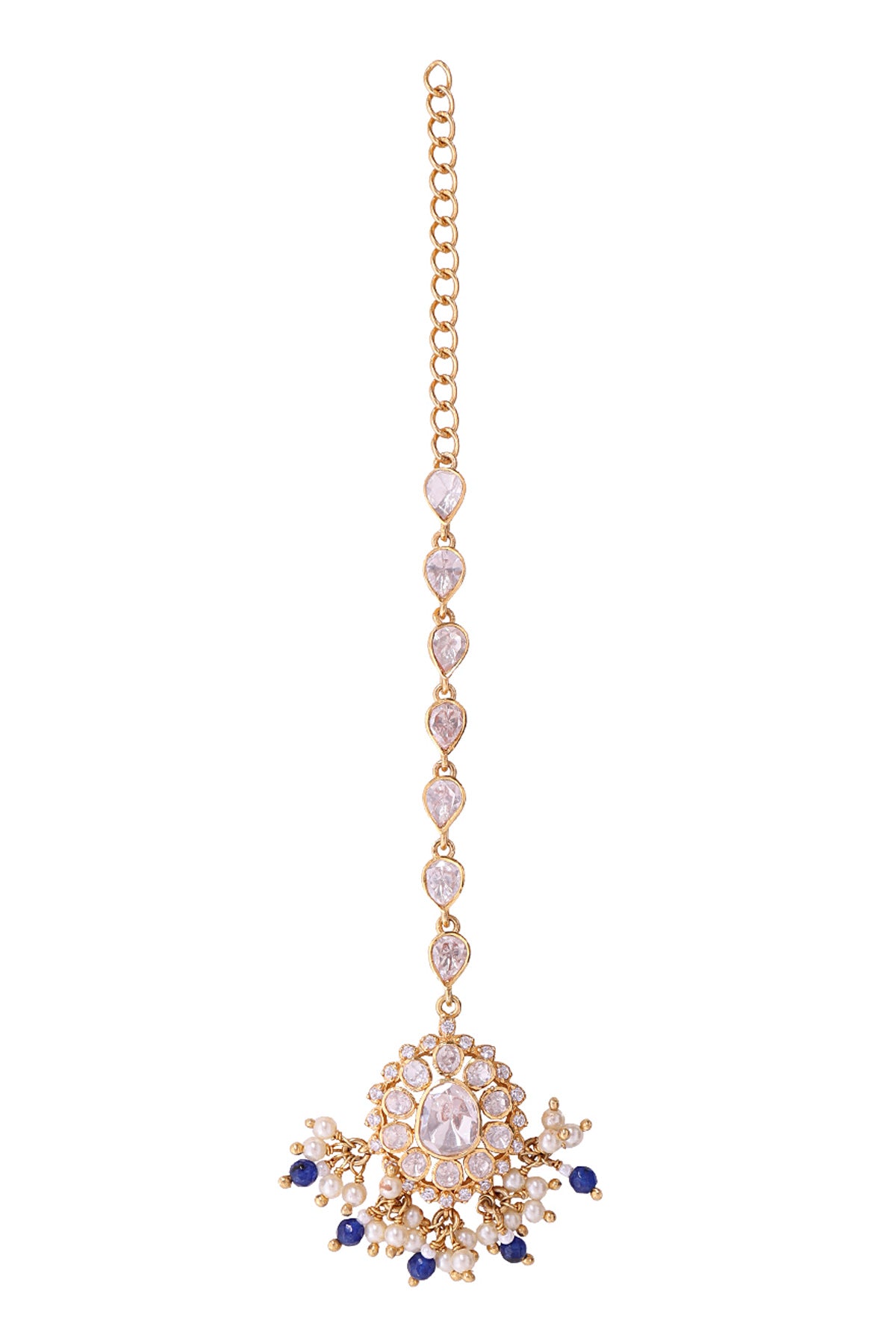 Moissanite Polki Maang Tikka