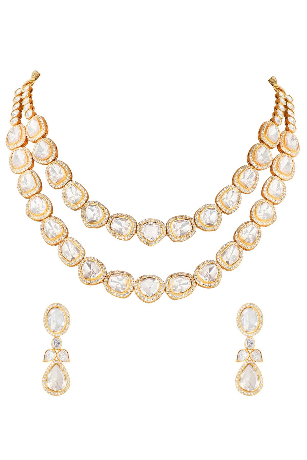 Moissanite Polki Necklace Set