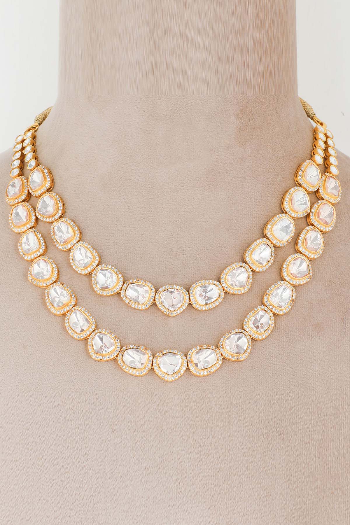 Moissanite Polki Necklace Set