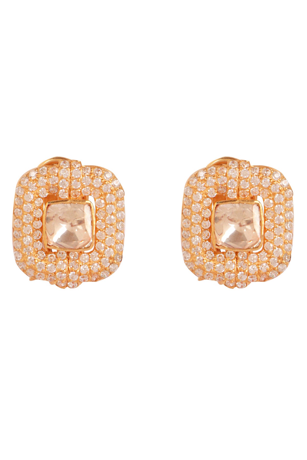 Moissanite Polki Pendant Set