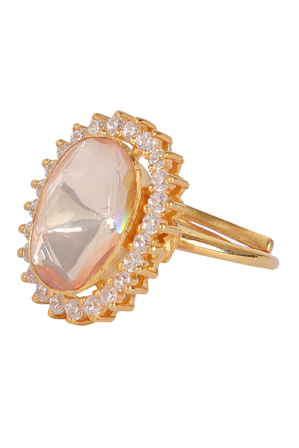 Moissanite Polki Ring