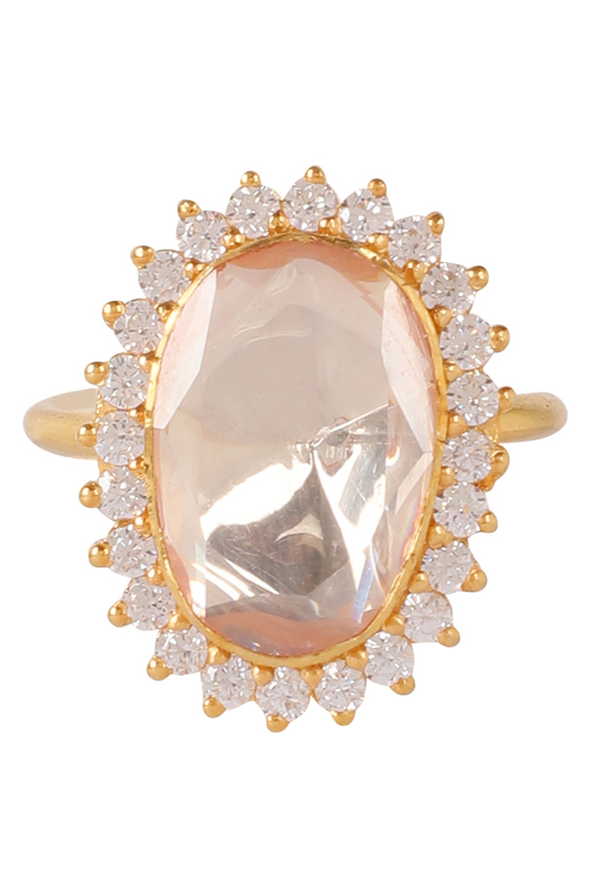 Moissanite Polki Ring