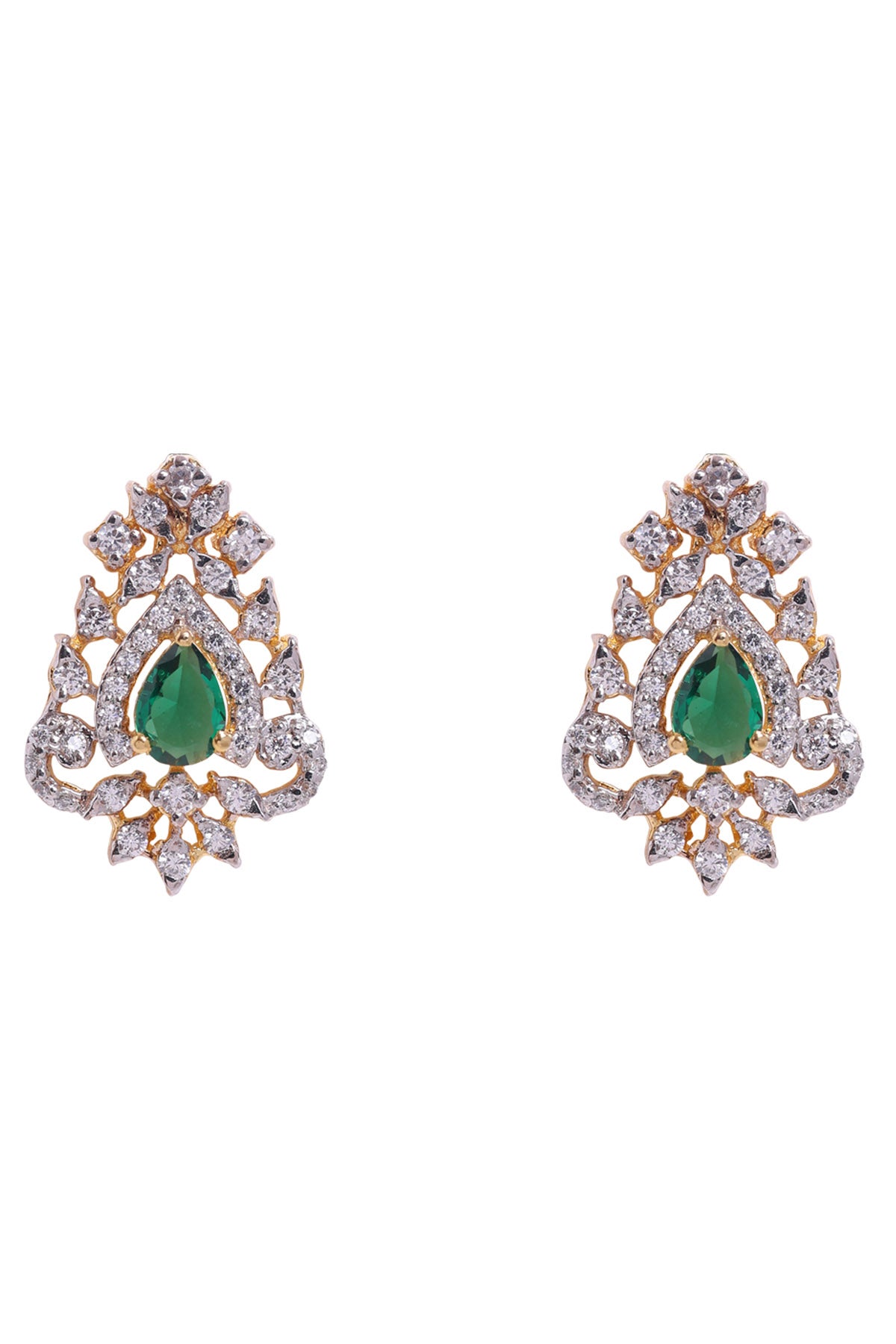 Moissanite Polki Stone Earrings