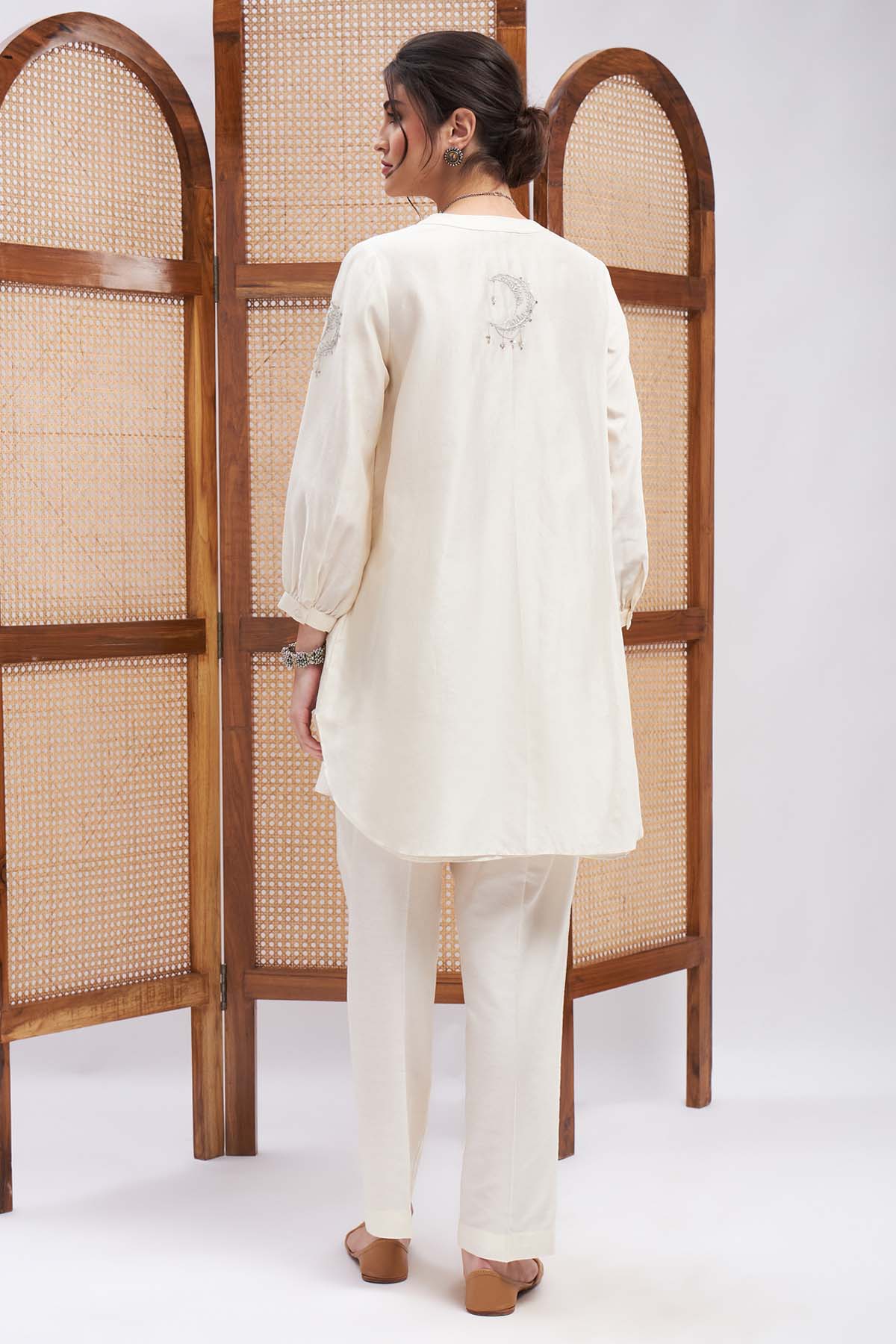 Moon Motif & Sequins Kurta Set