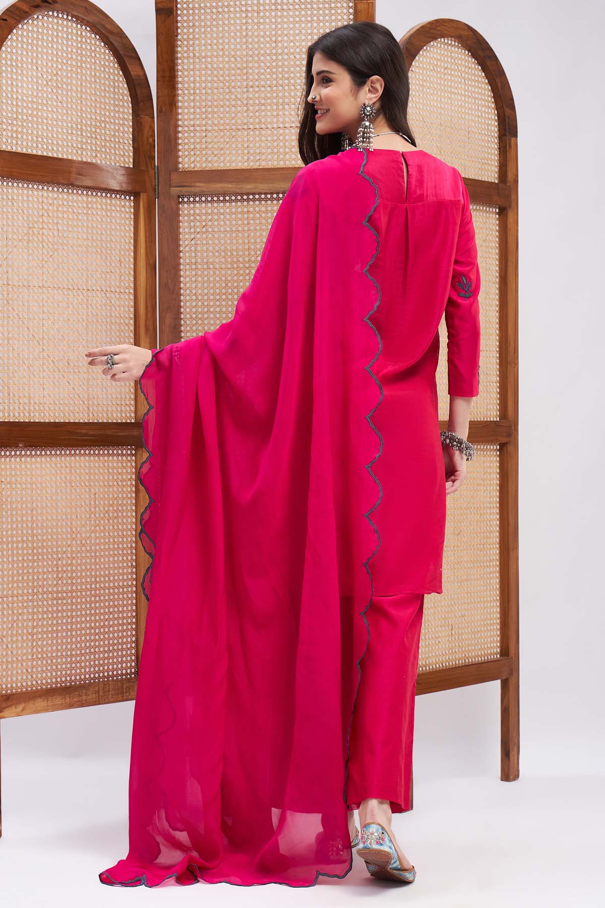 Motif Embroidered Kurta Set