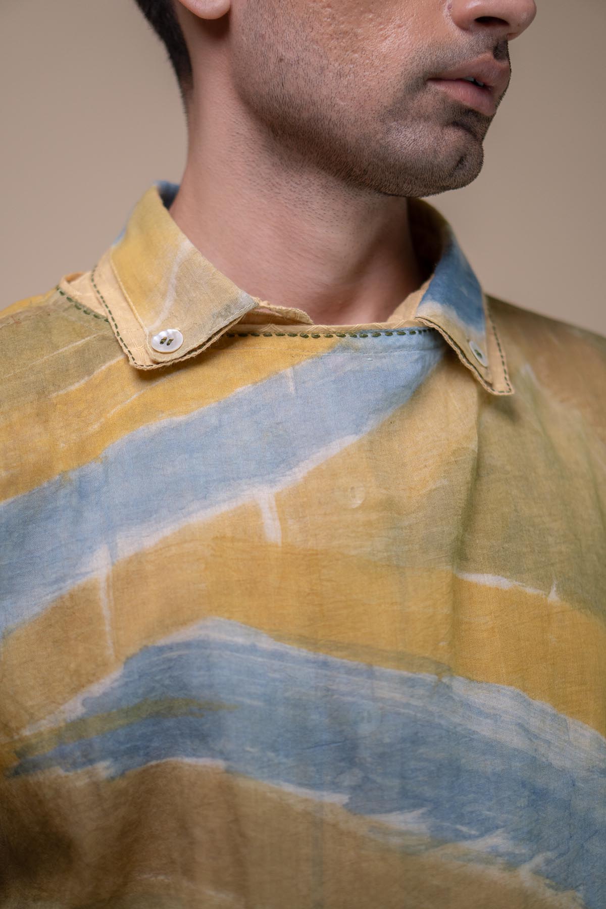 Hand Painted Mulmul Bib Jacket