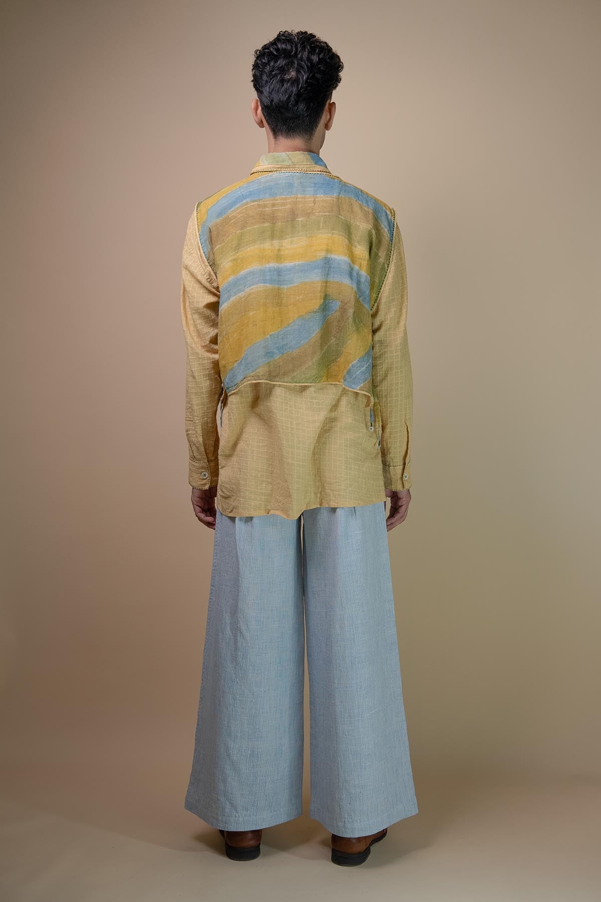 Hand Painted Mulmul Bib Jacket