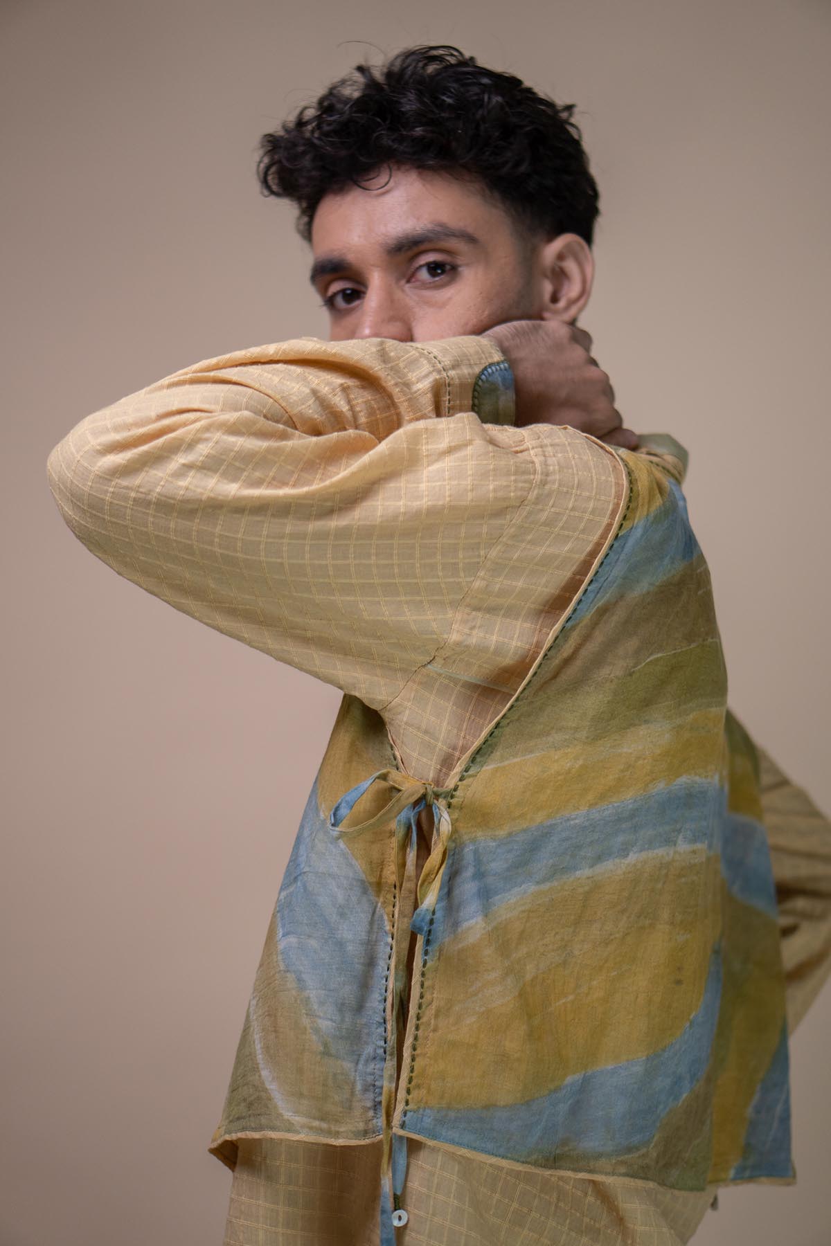 Hand Painted Mulmul Bib Jacket