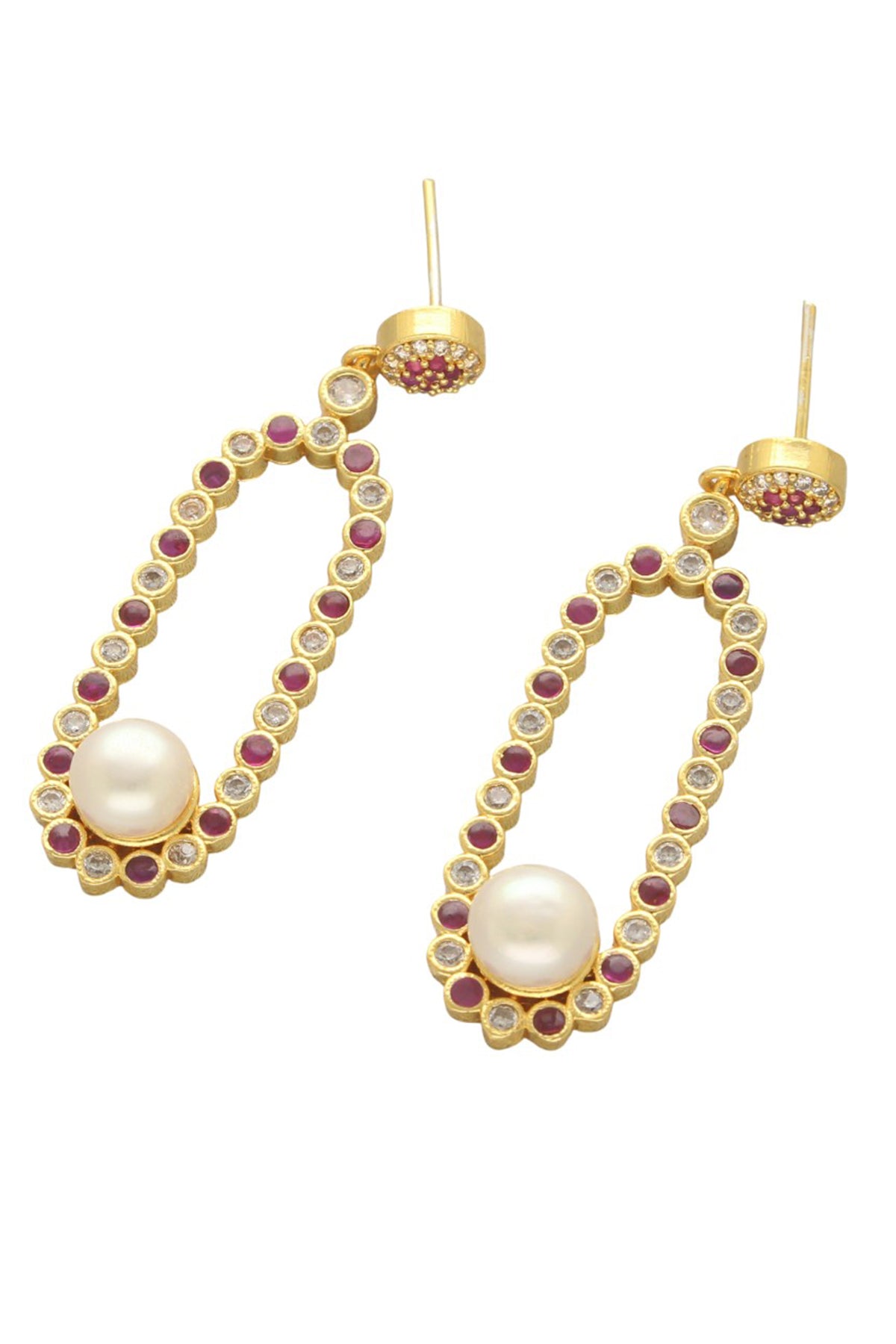 Multi Alloy Color Stone Earring