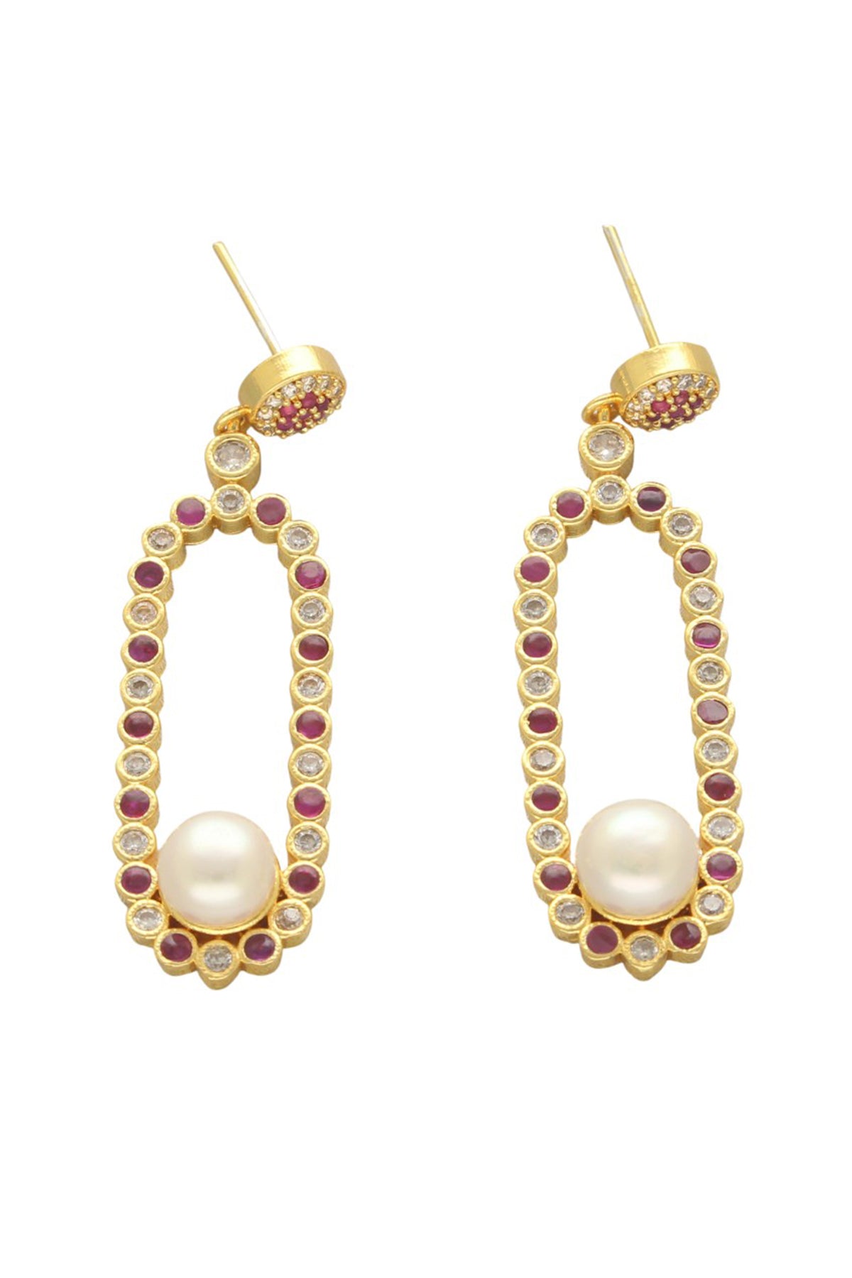 Multi Alloy Color Stone Earring
