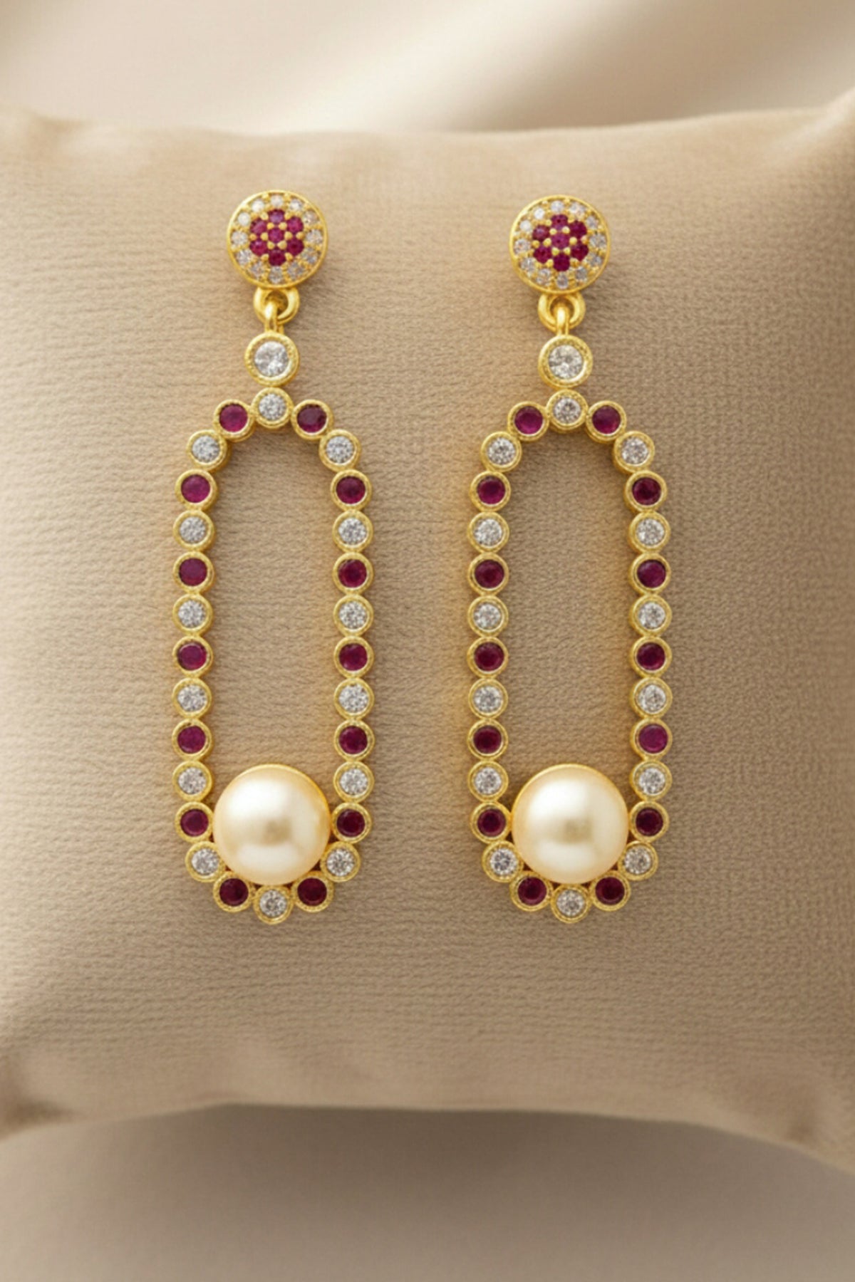 Buy Multi Alloy Color Stone Earring for women by J Pearls online available at scrollnshops