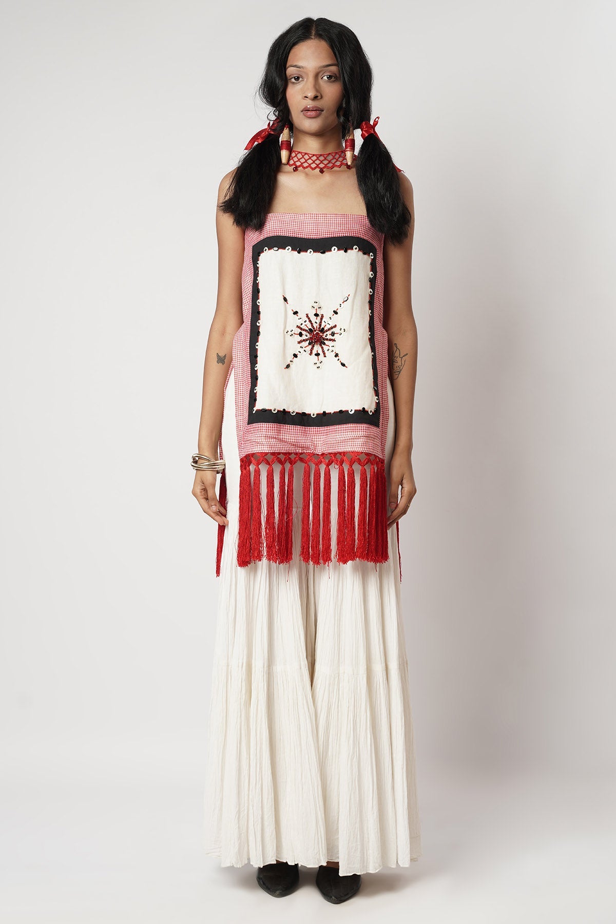 Buy Multi Beaded Indo-Western Set for women by Shwetanga online available at scrollnshops