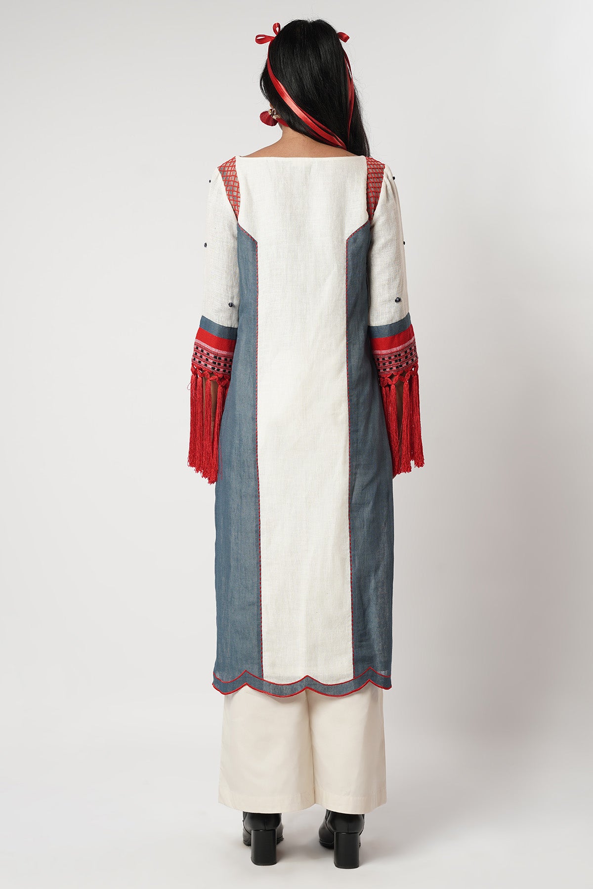 Multi Colour Block Kurta Set