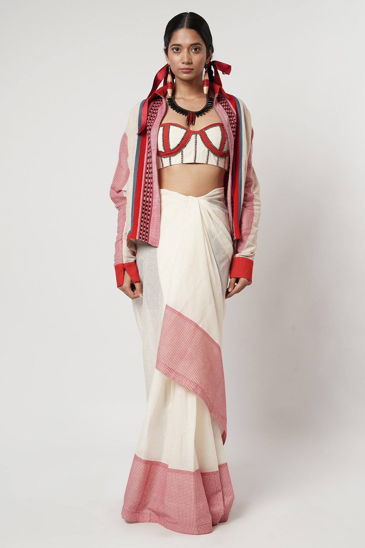 Multi Draped Indo-Western Set